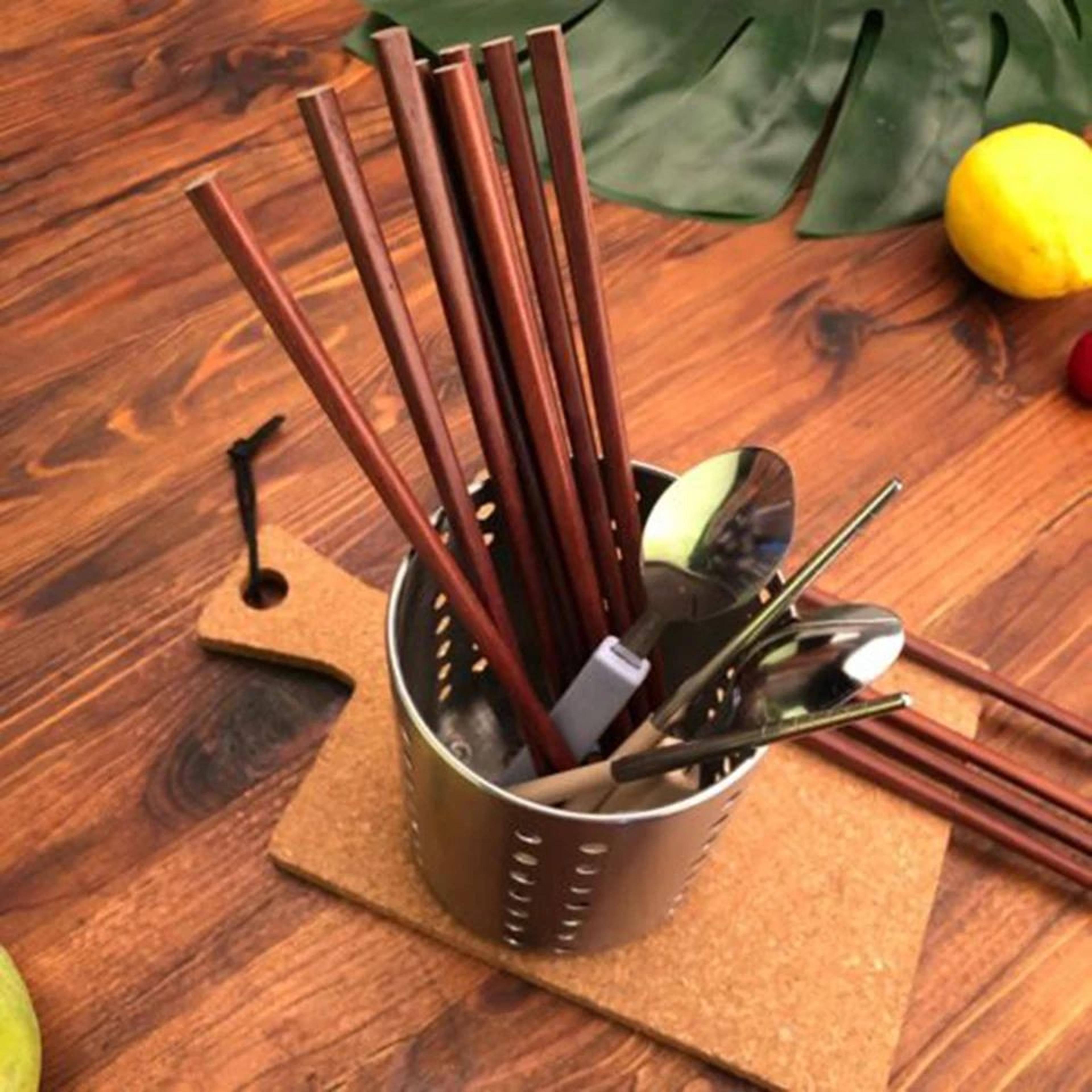 Stainless Steel Cutlery Holder Organizer With Drainage AntiRust Utensil Drying Rack For Spoon Fork  2