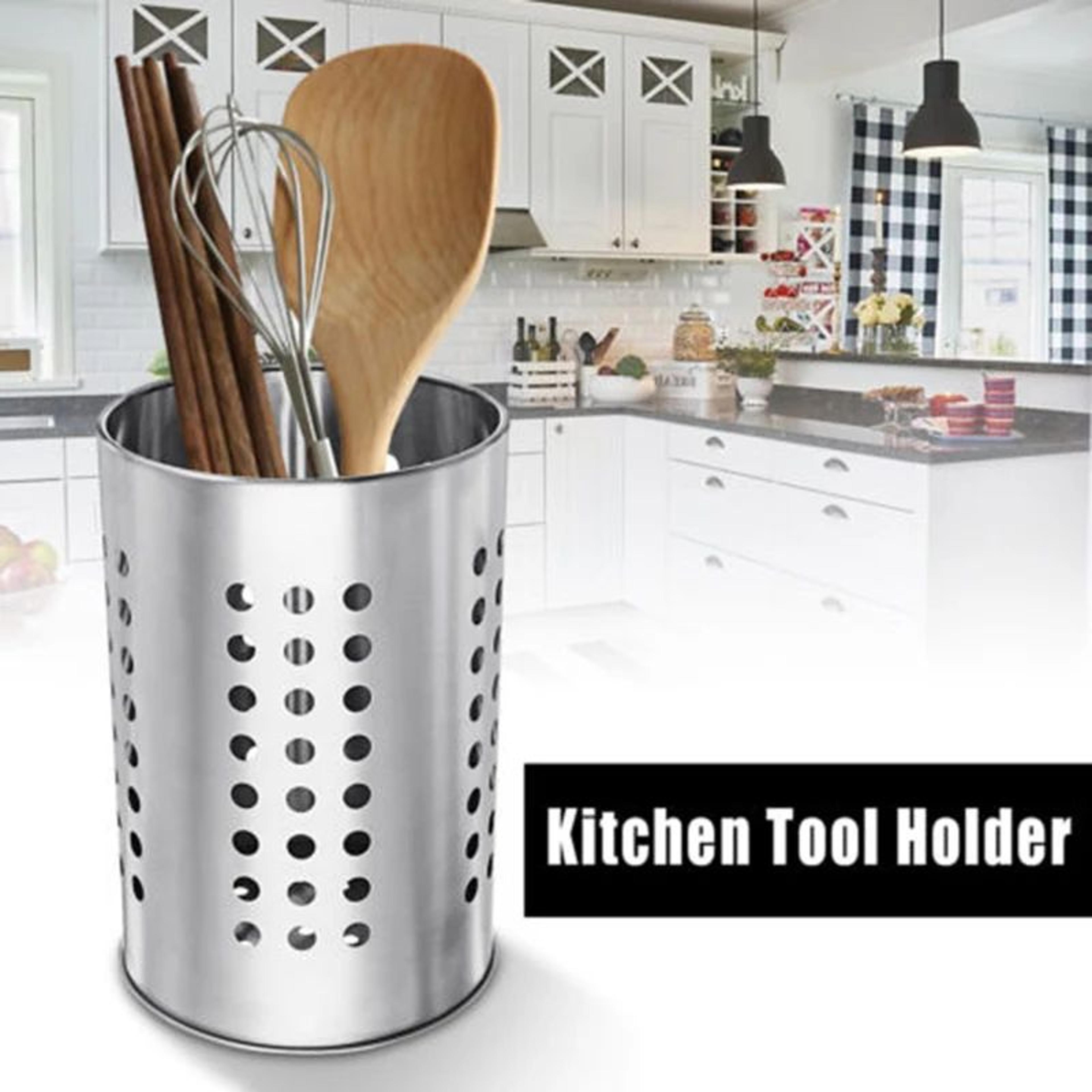 Stainless Steel Cutlery Holder Organizer With Drainage AntiRust Utensil Drying Rack For Spoon Fork  6