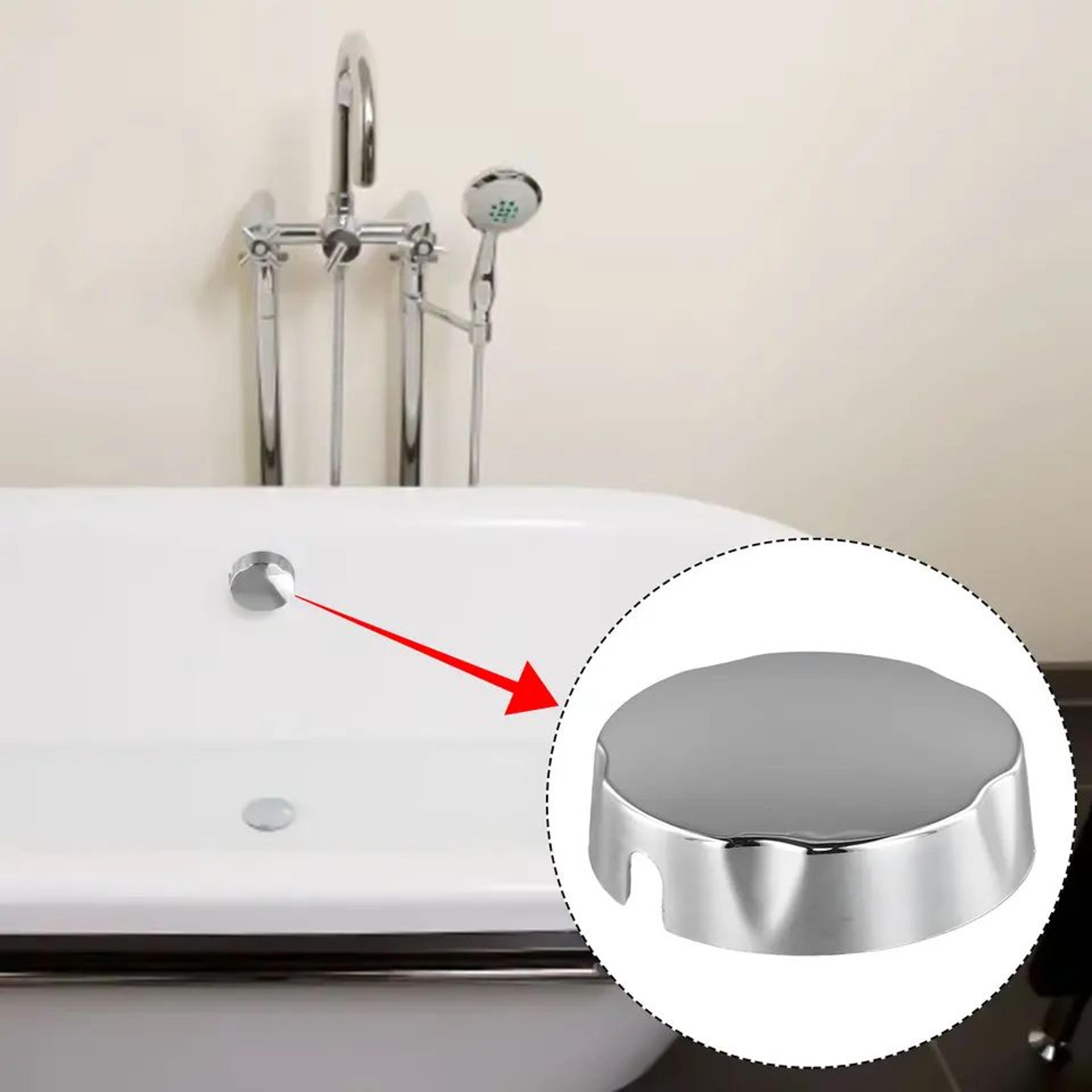 Chrome Bathtub Control Knob 3in Round Rotating Bath Handle  Replacement Shower Valve Knob Bathroom  0