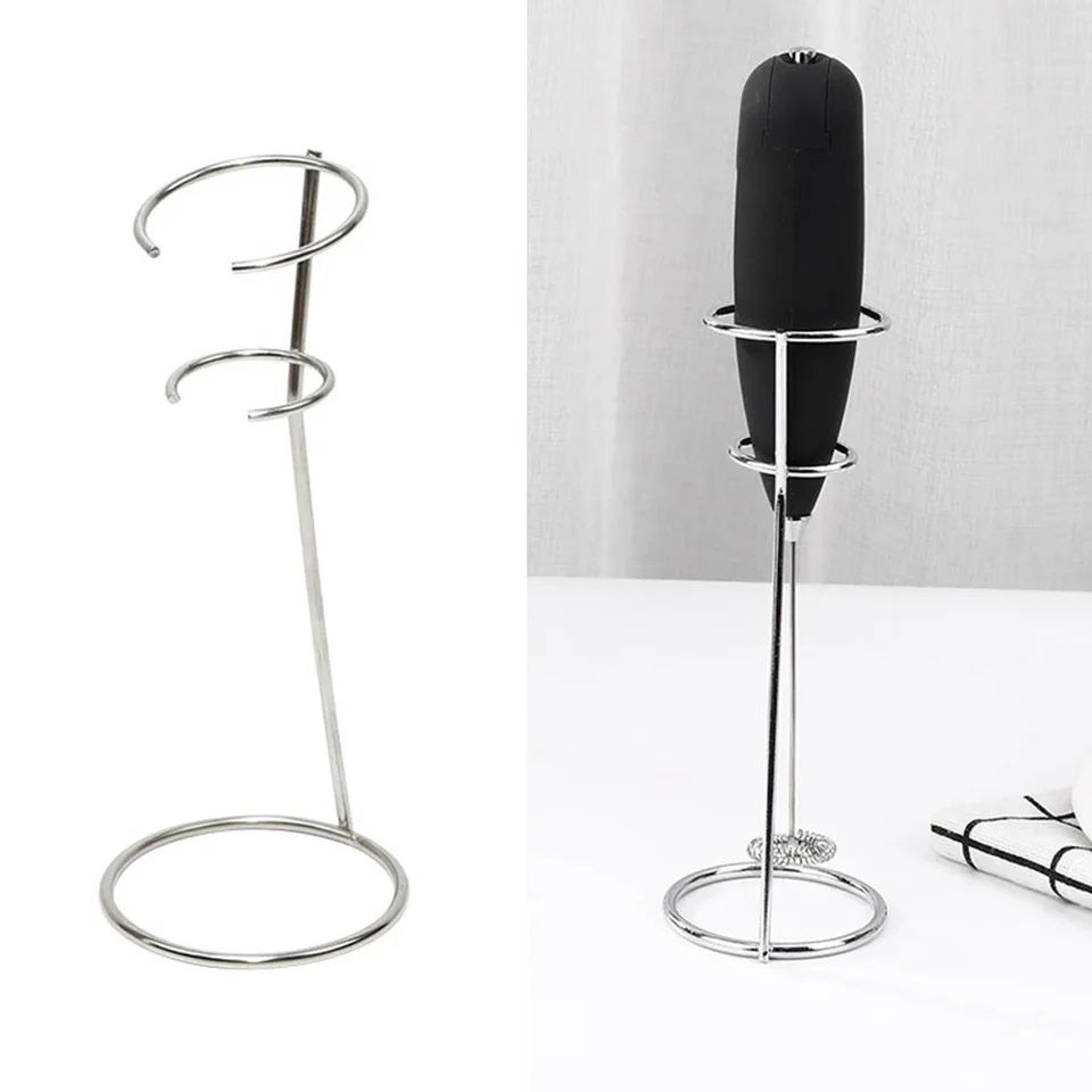 handheld milk frother stand & egg beater holder | mixer rest rack for electric frother, whisk & kitchen counter organize