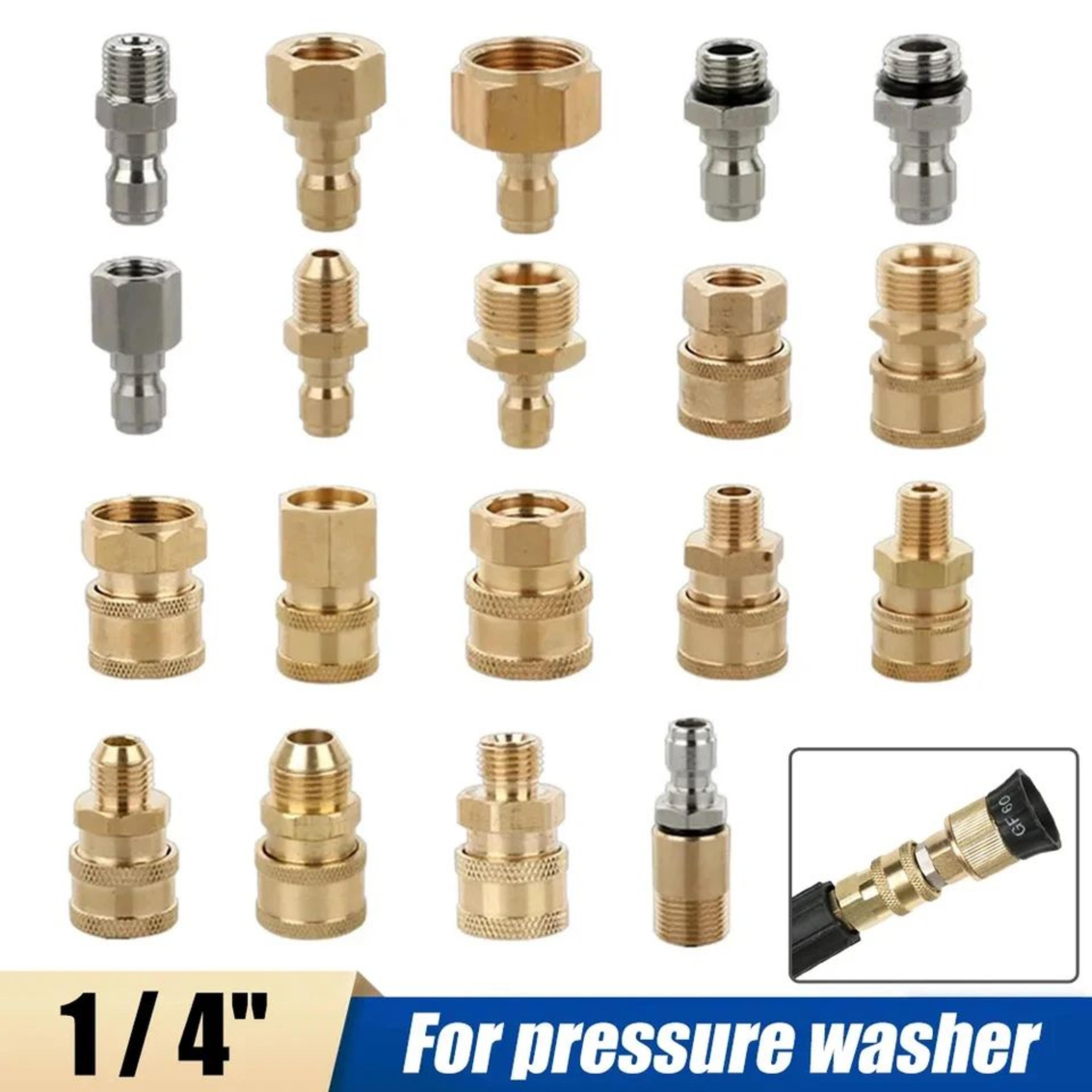 Pressure Washer Quick Connect Adapter 14in BrassStainless Coupler  Male Female Connector Fitting Fo 0