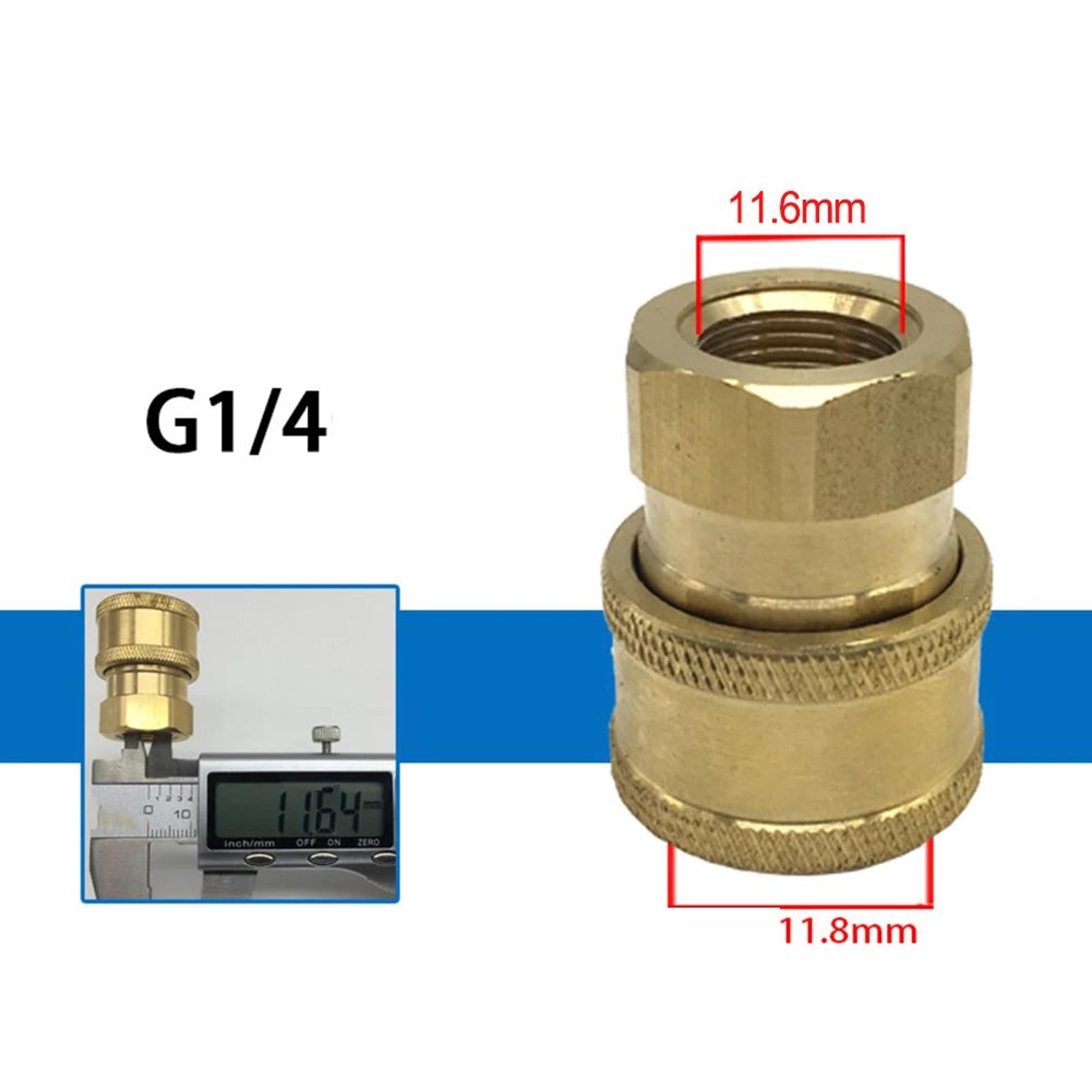 Pressure Washer Quick Connect Adapter 14in BrassStainless Coupler  Male Female Connector Fitting Fo 20