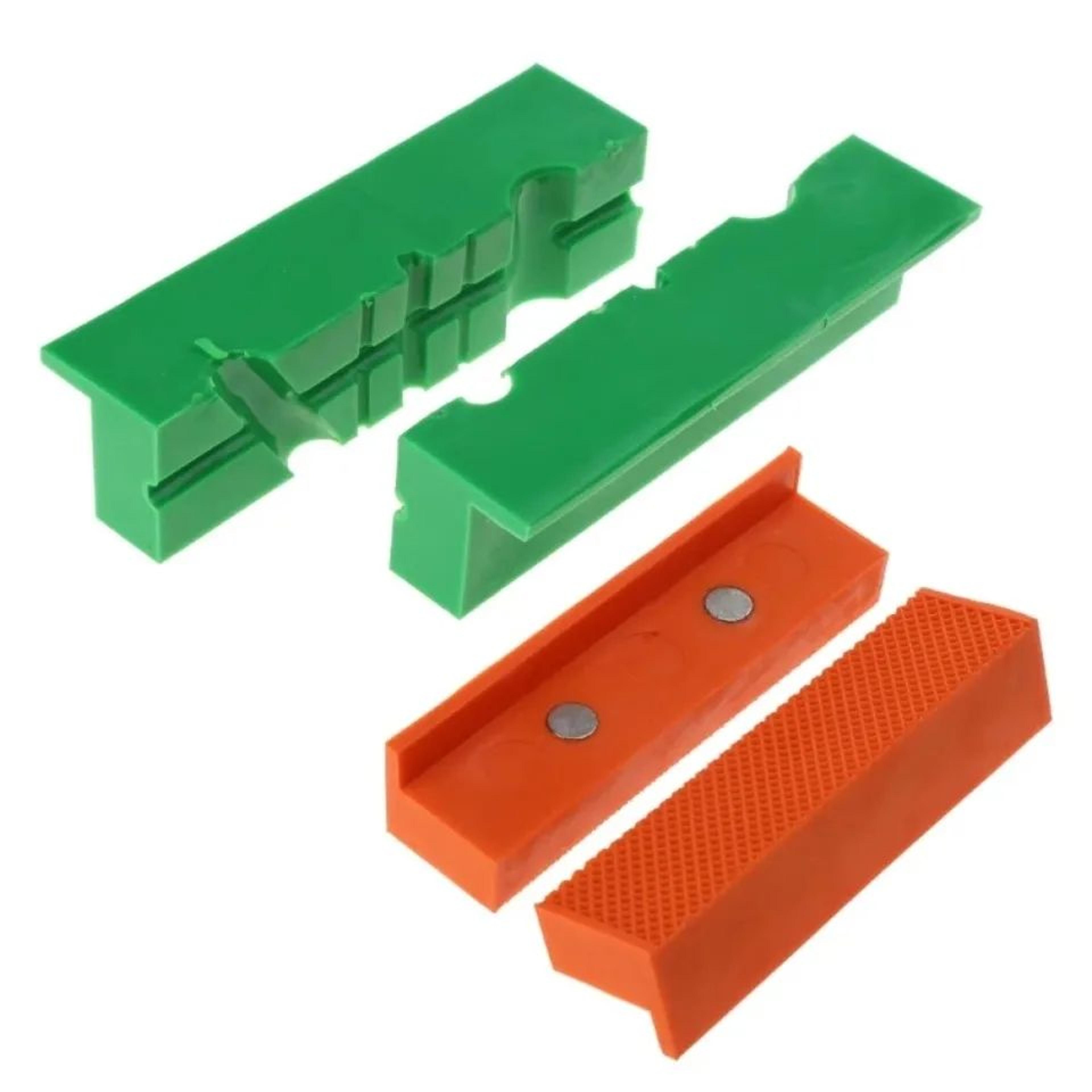 Magnetic Vise Jaw Pad Set 2pcs  Soft NonSlip Protective Covers For Bench Vise Clamps Drill Press Wo 4