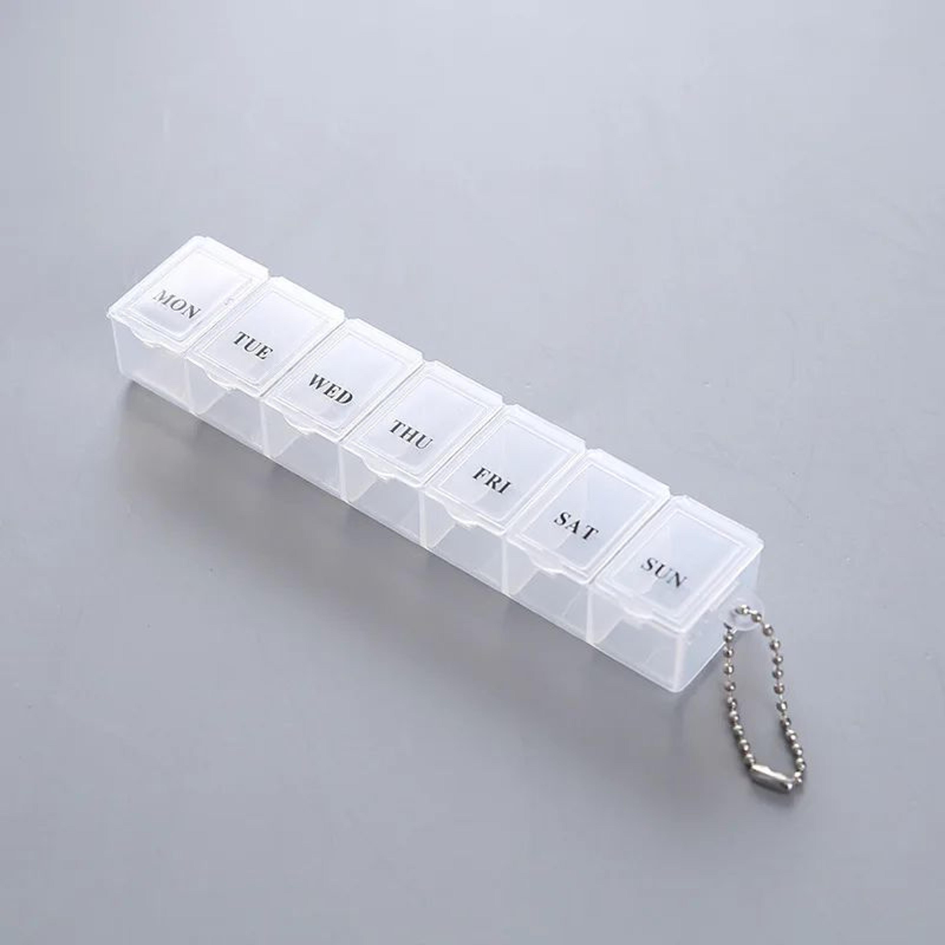 7Day Weekly Pill Organizer Box With Splitters Portable Tablet Medicine Case 3 Colors Daily AM PM St 3