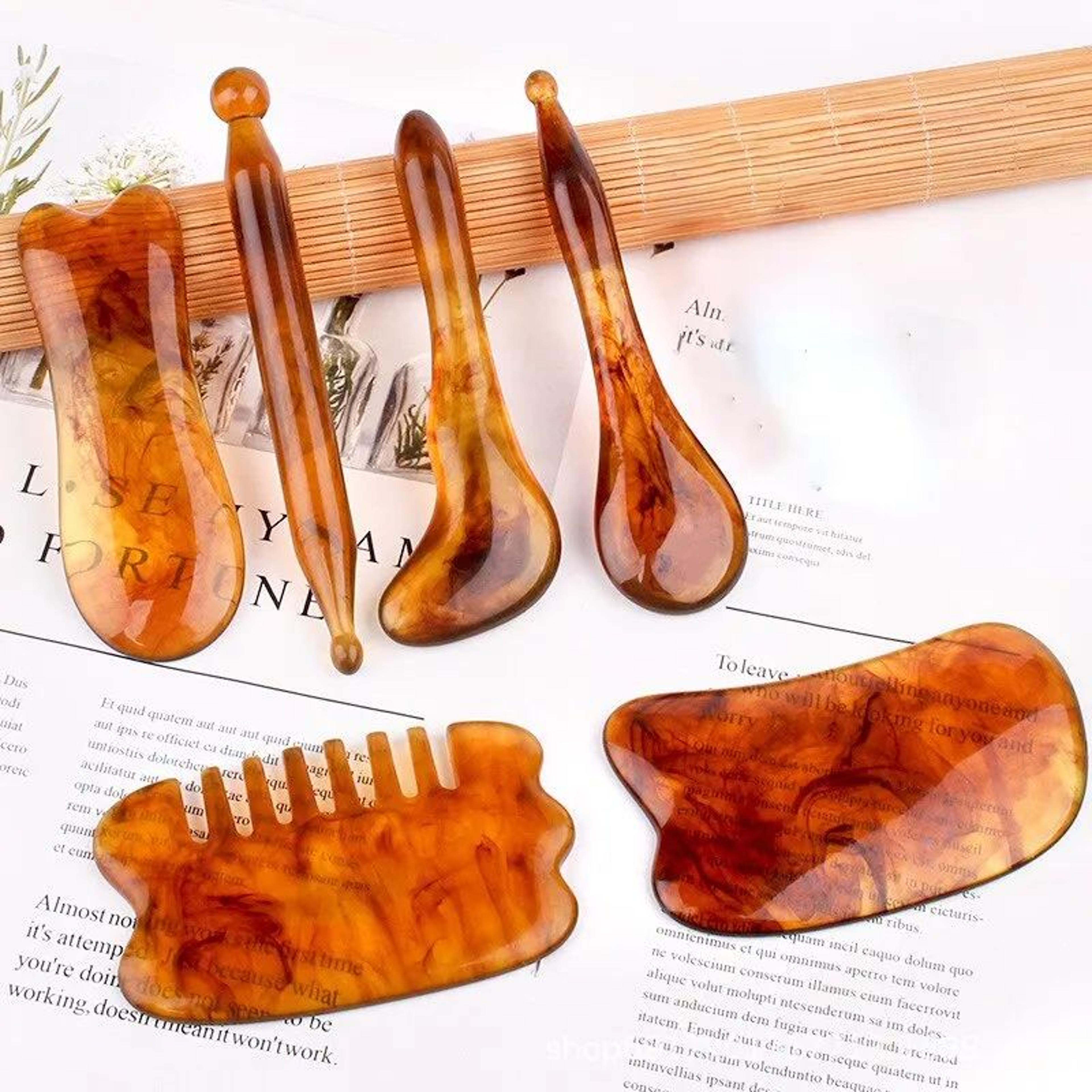 6in1 Resin Gua Sha Massage Tool Kit For Face  Body Facial Scraping Board For Neck Arms Legs Back Ey 5