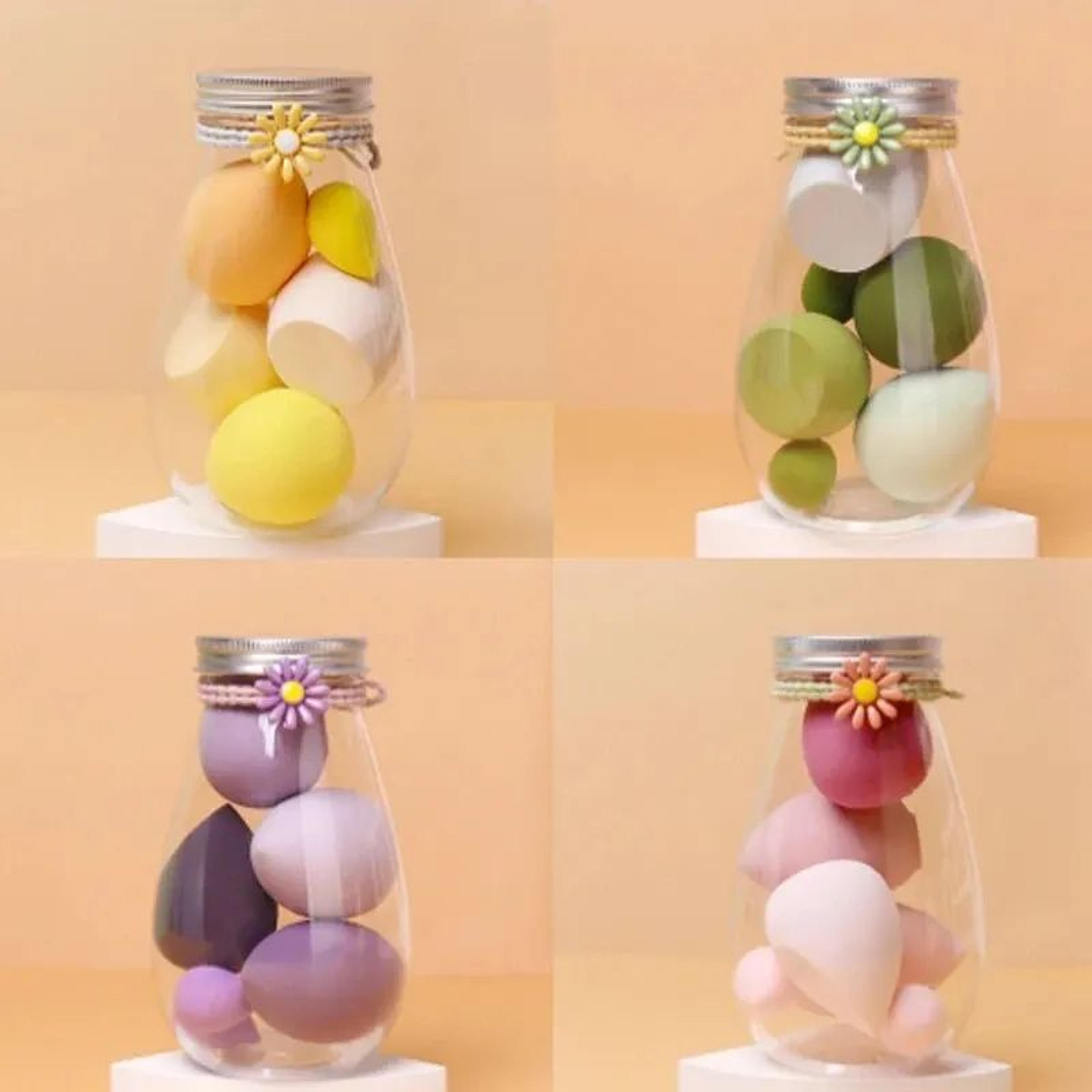 Dry  Wet DualUse Makeup Sponge Beauty Blender Teardrop Diagonal Cut Powder Puff With Individual Pac 4