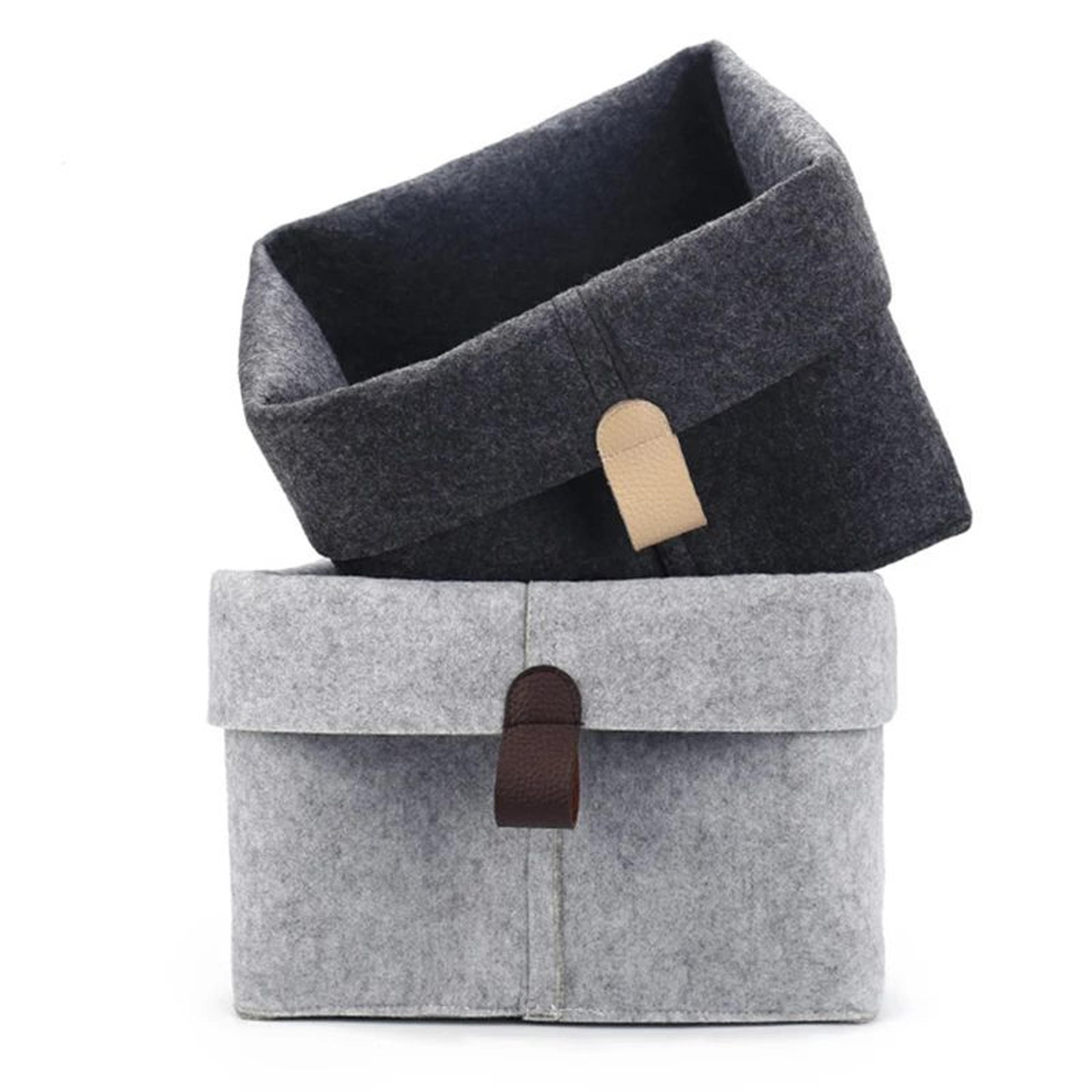 Felt Storage Basket Organizer Bin For Clothes  Laundry Toy Sundries Box For Bathroom Office Dorm Un 4