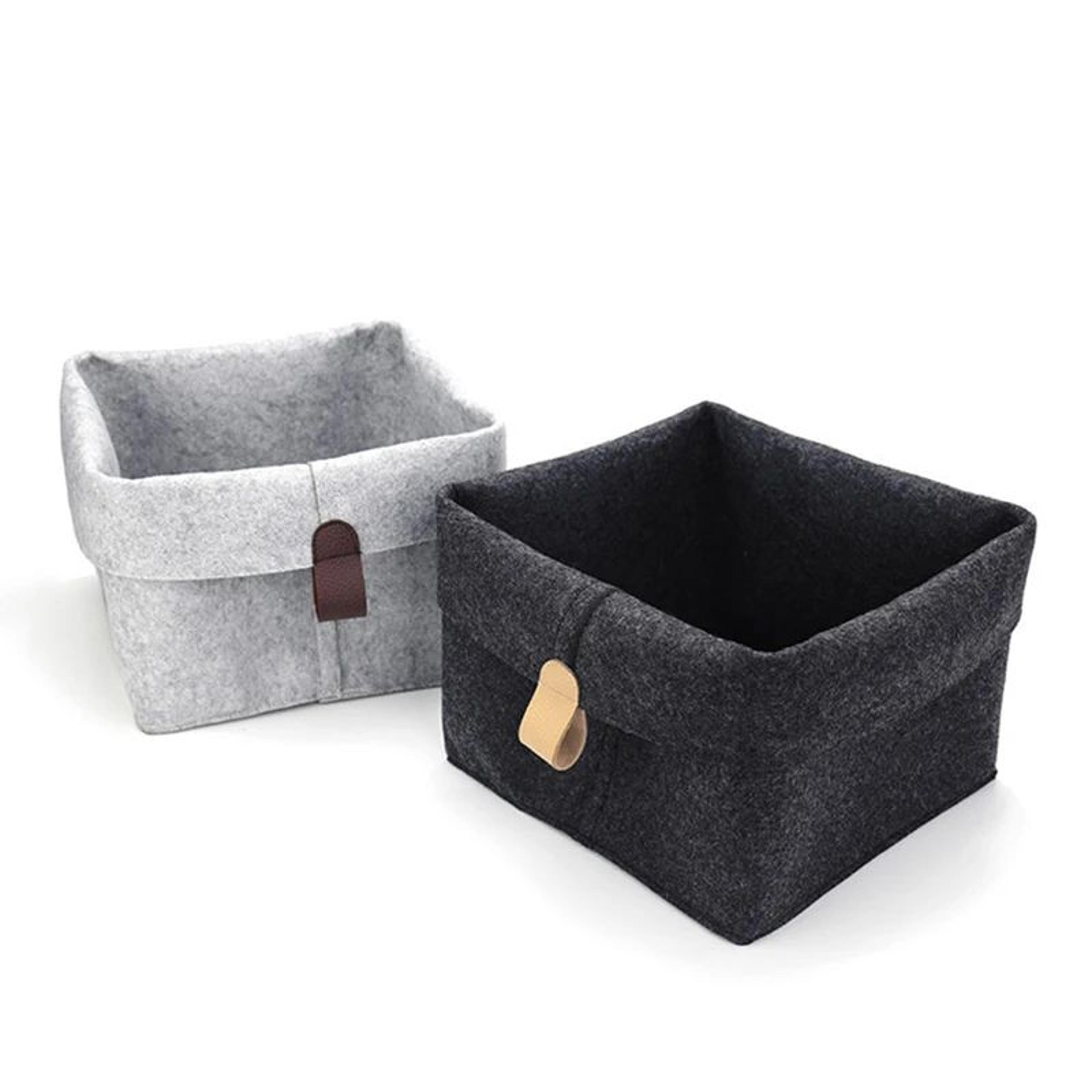 Felt Storage Basket Organizer Bin For Clothes  Laundry Toy Sundries Box For Bathroom Office Dorm Un 5