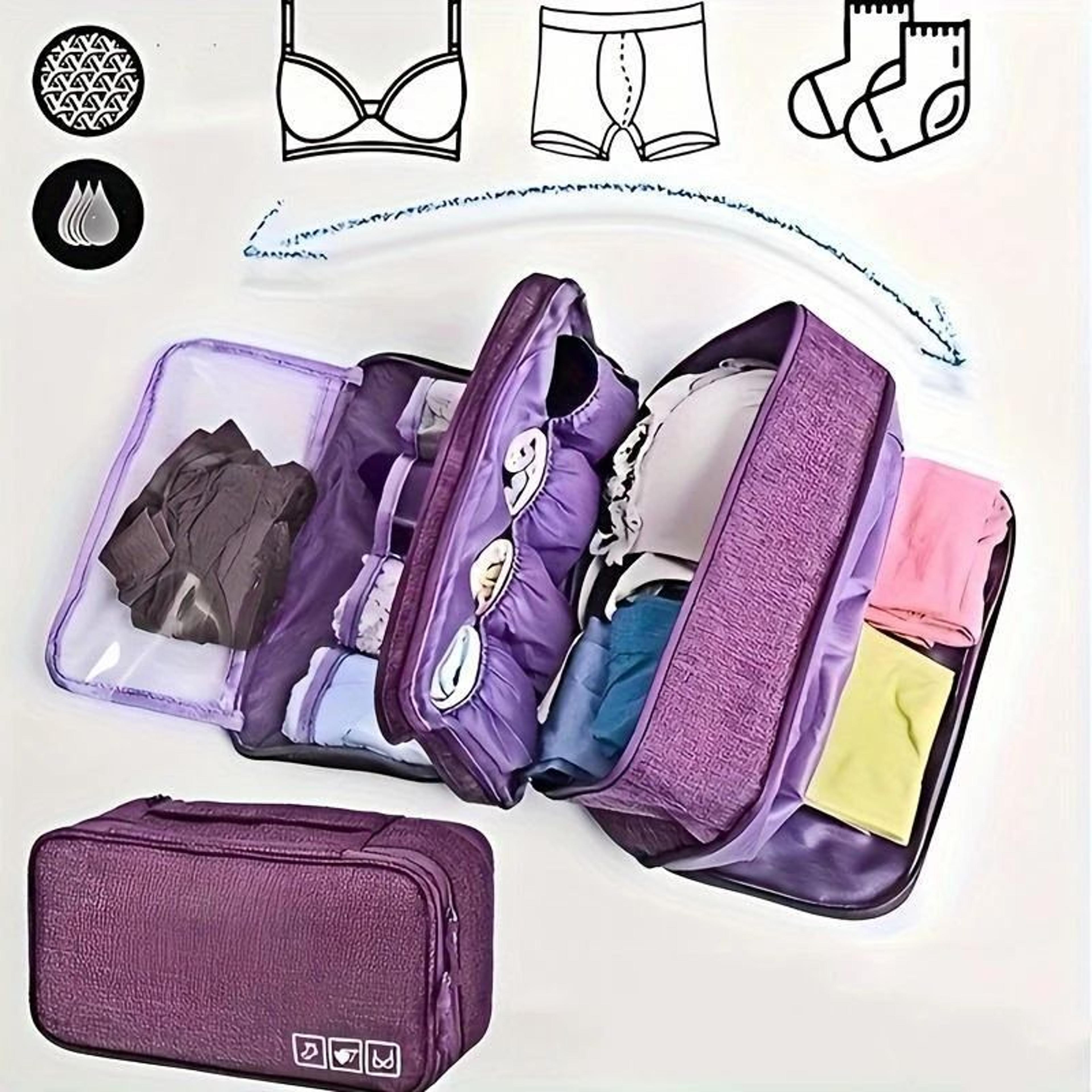 Travel Bra  Underwear Organizer Bag Large Capacity Washable Lingerie Storage Case With Compartments 3