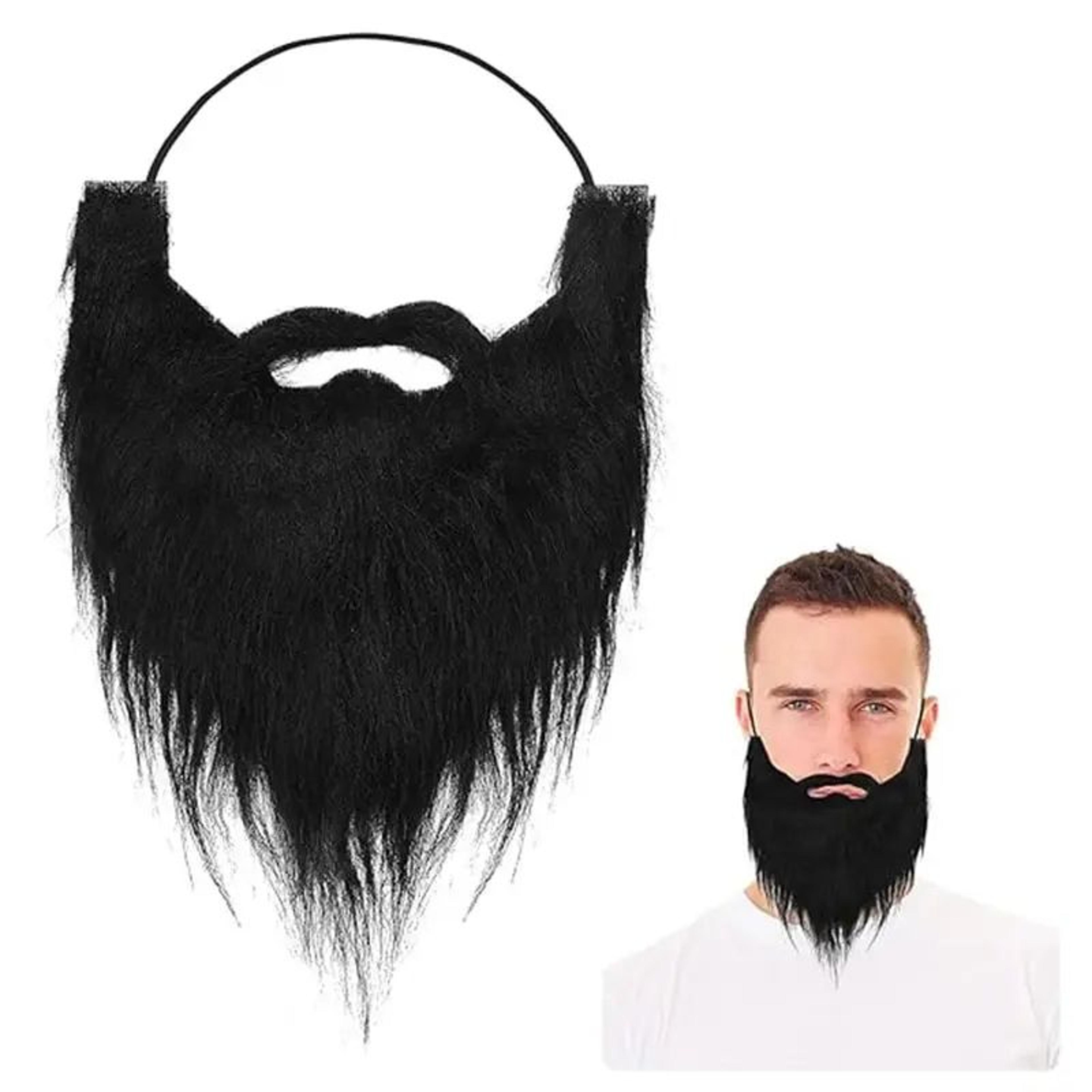 Funny Fake Beard  Long Hair Wig Set  Santa Claus White Beard  Black Big Beard Costume For Halloween 0