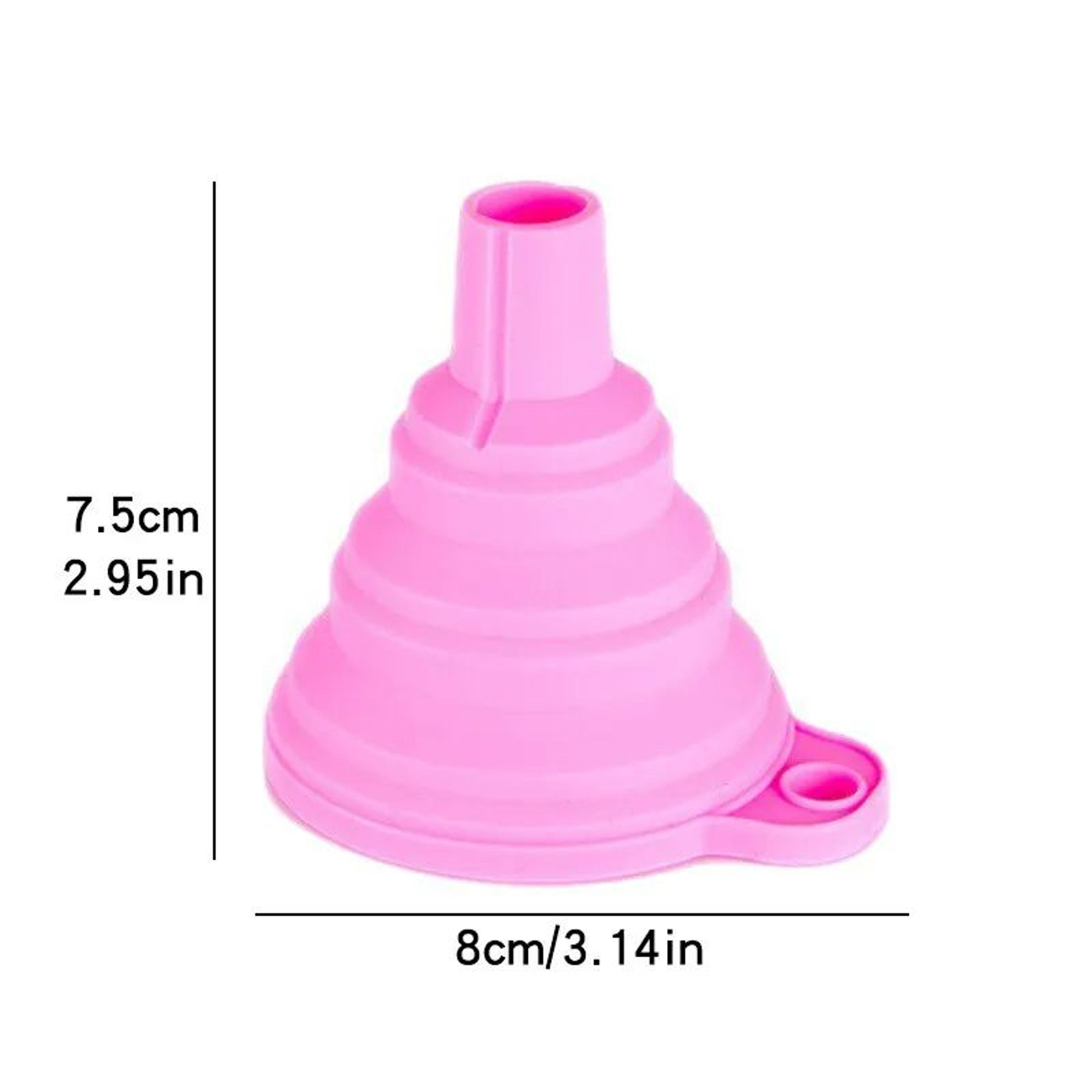 Household Telescopic Mini Folding Funnel For Kitchen Packaging  High Temperature Resistant Silicone 4