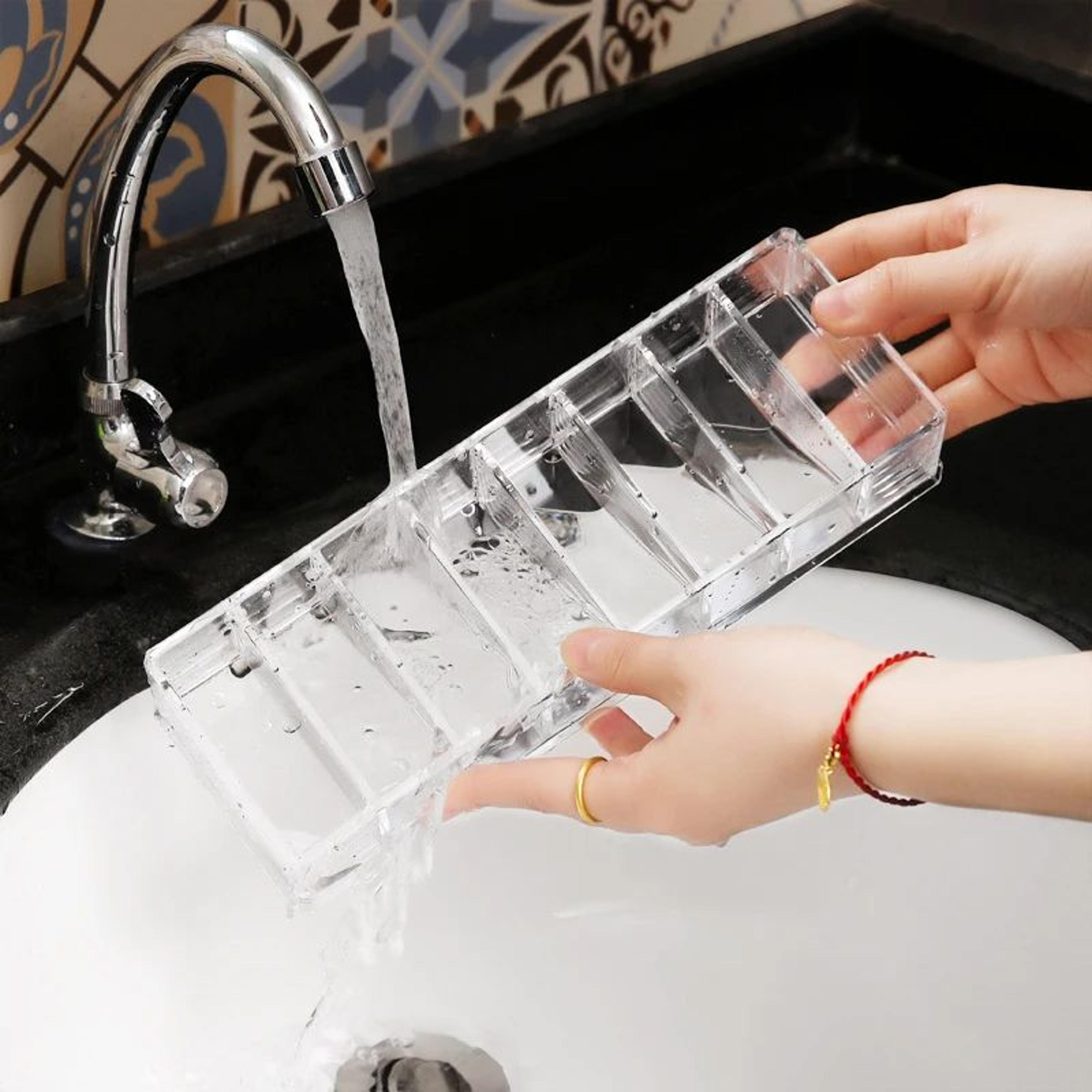 8Cell Cosmetic Storage Box Organizer  Lipstick Rack  Nail Polish Display Stand With Powder Storage  1