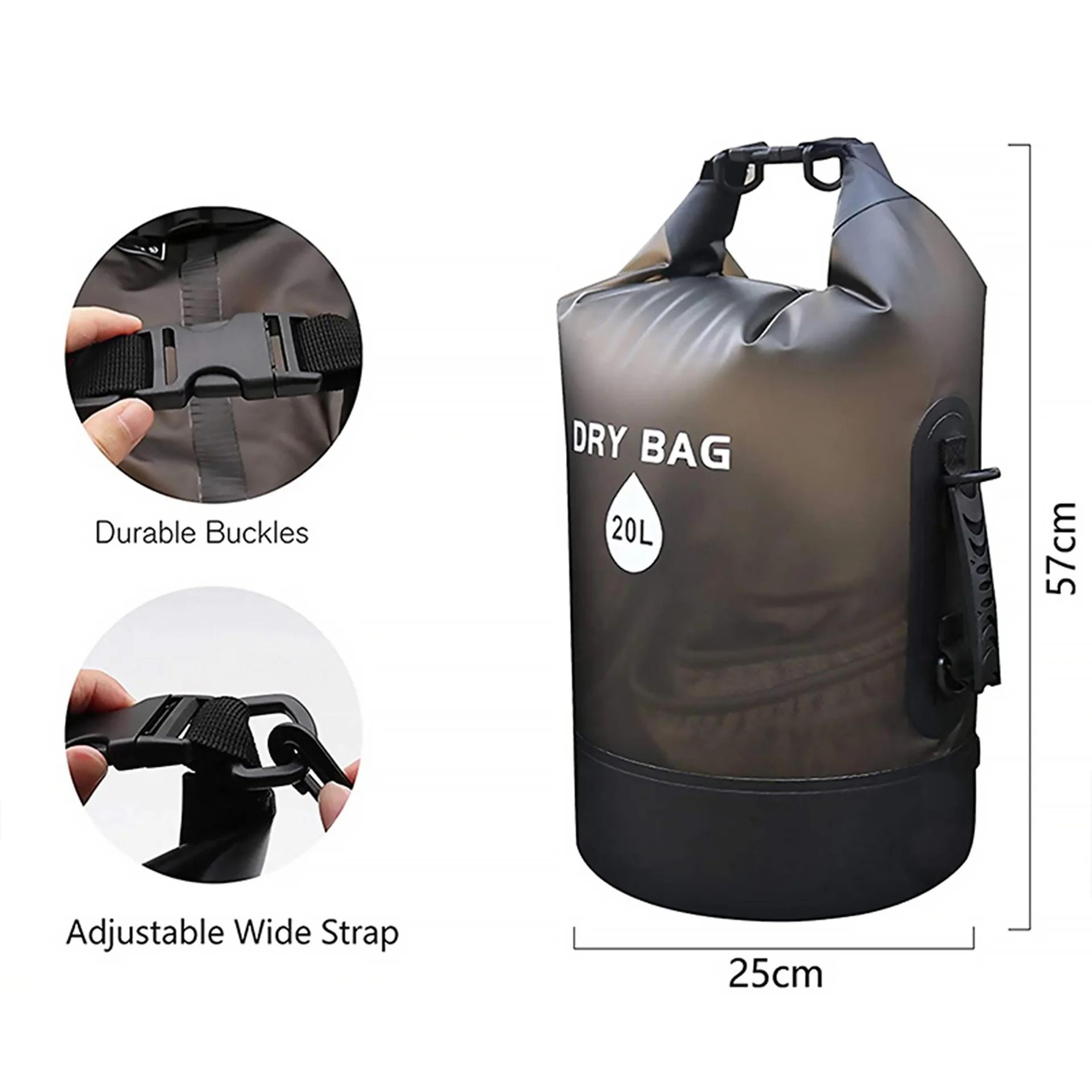 Waterproof PVC Dry Bag Backpack With Drawstring  Beach Swimming Sack For Travel Camping Hiking Surf 4