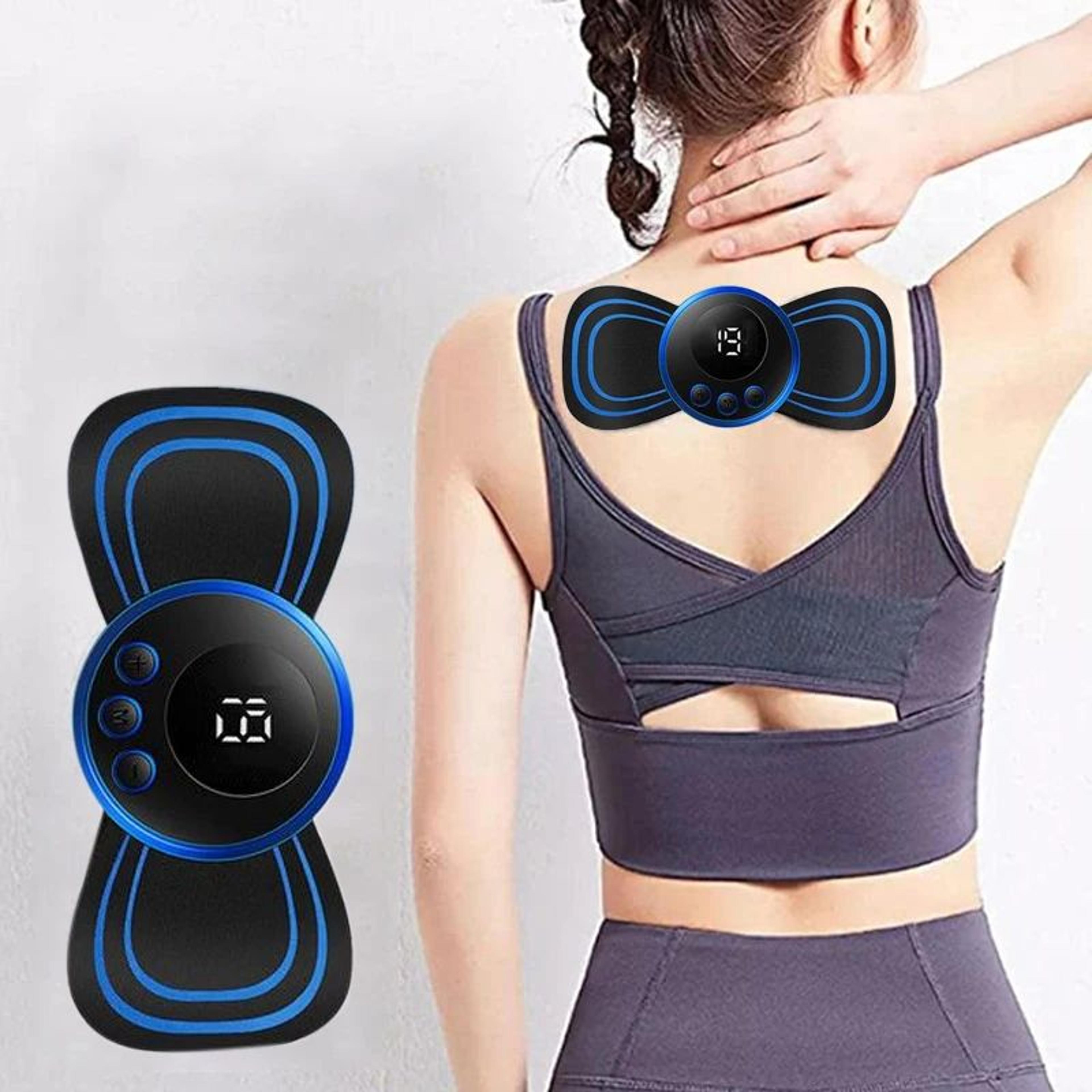 Mini Cervical Pulse Massager Patch With Digital Display  Electronic Neck  Back Muscle Pain Relief A 2