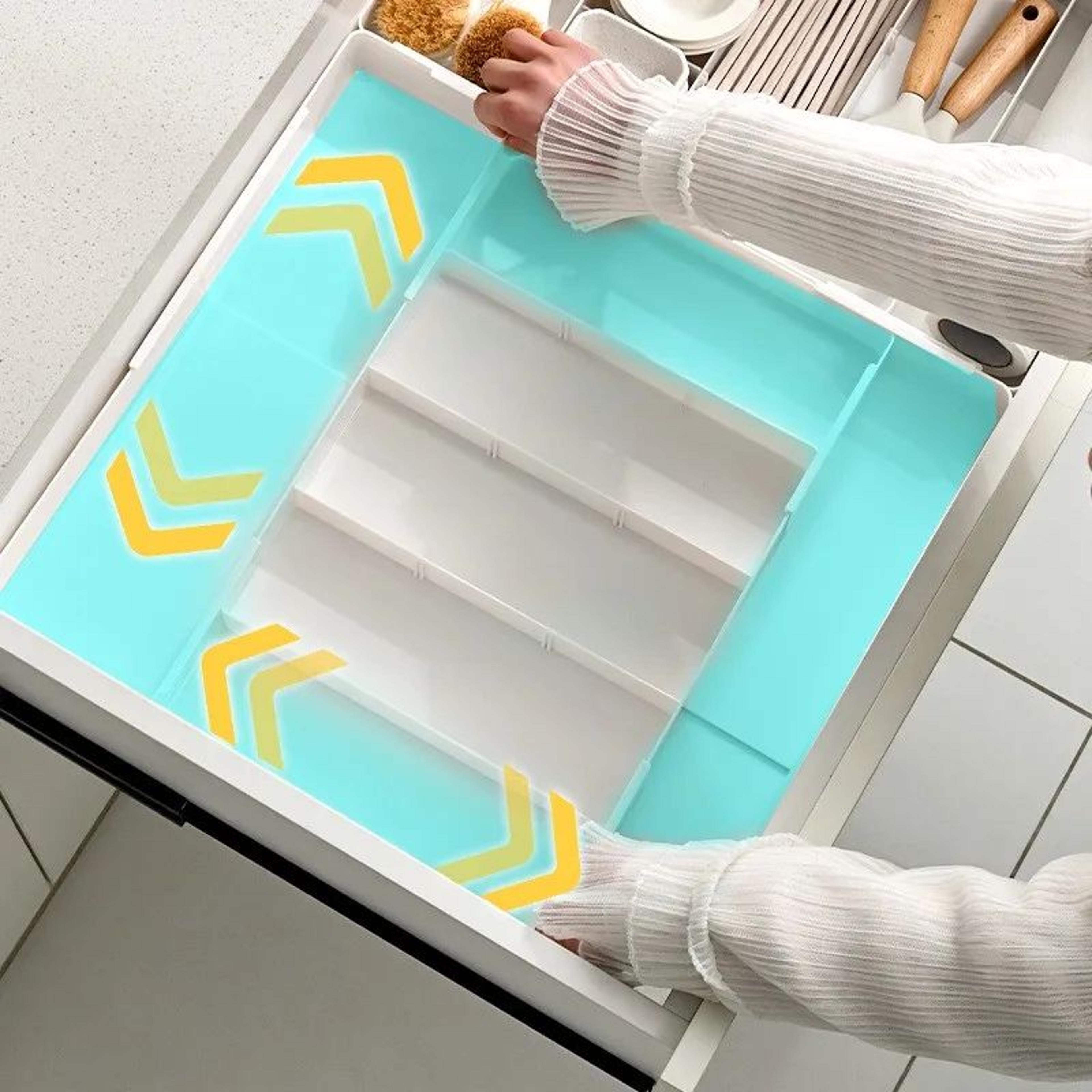 Expandable Adjustable Drawer Organizer Cutlery Tray  Versatile Kitchen Utensil Holder For Spoons Fo 3