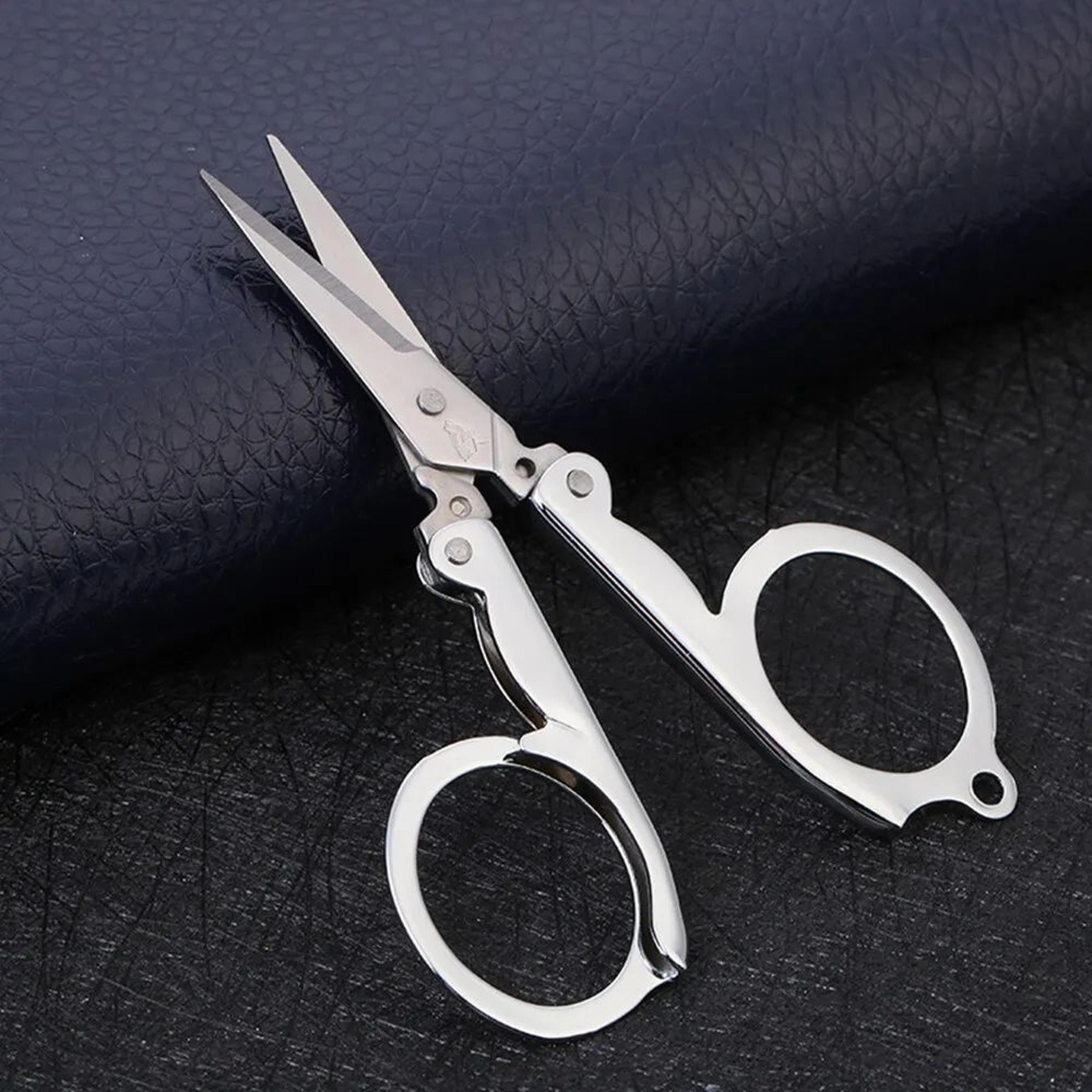 Stainless Steel Folding Pocket Scissors Mini  Multifunction Small Thread Cutter For Sewing Nails Tr 1
