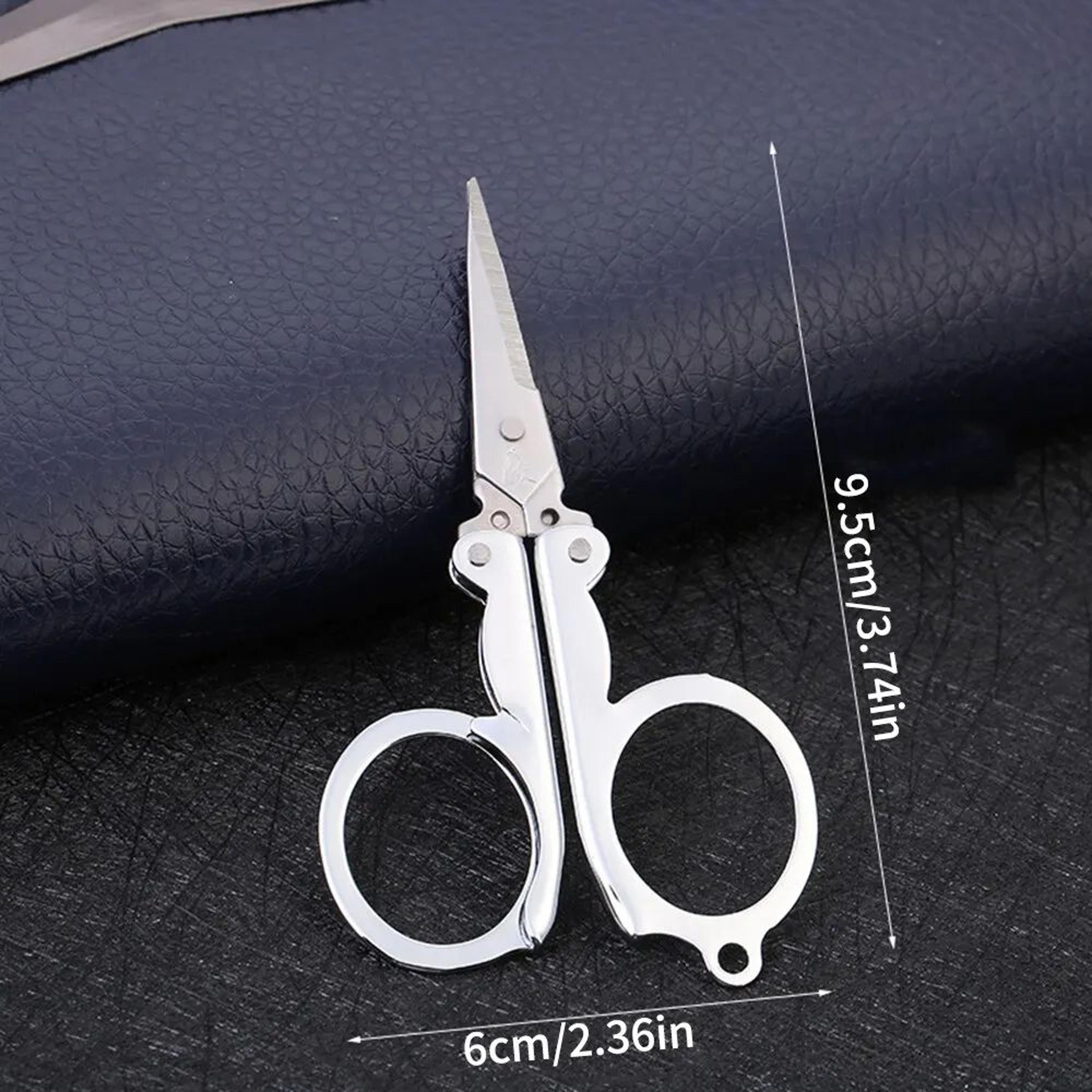 Stainless Steel Folding Pocket Scissors Mini  Multifunction Small Thread Cutter For Sewing Nails Tr 4