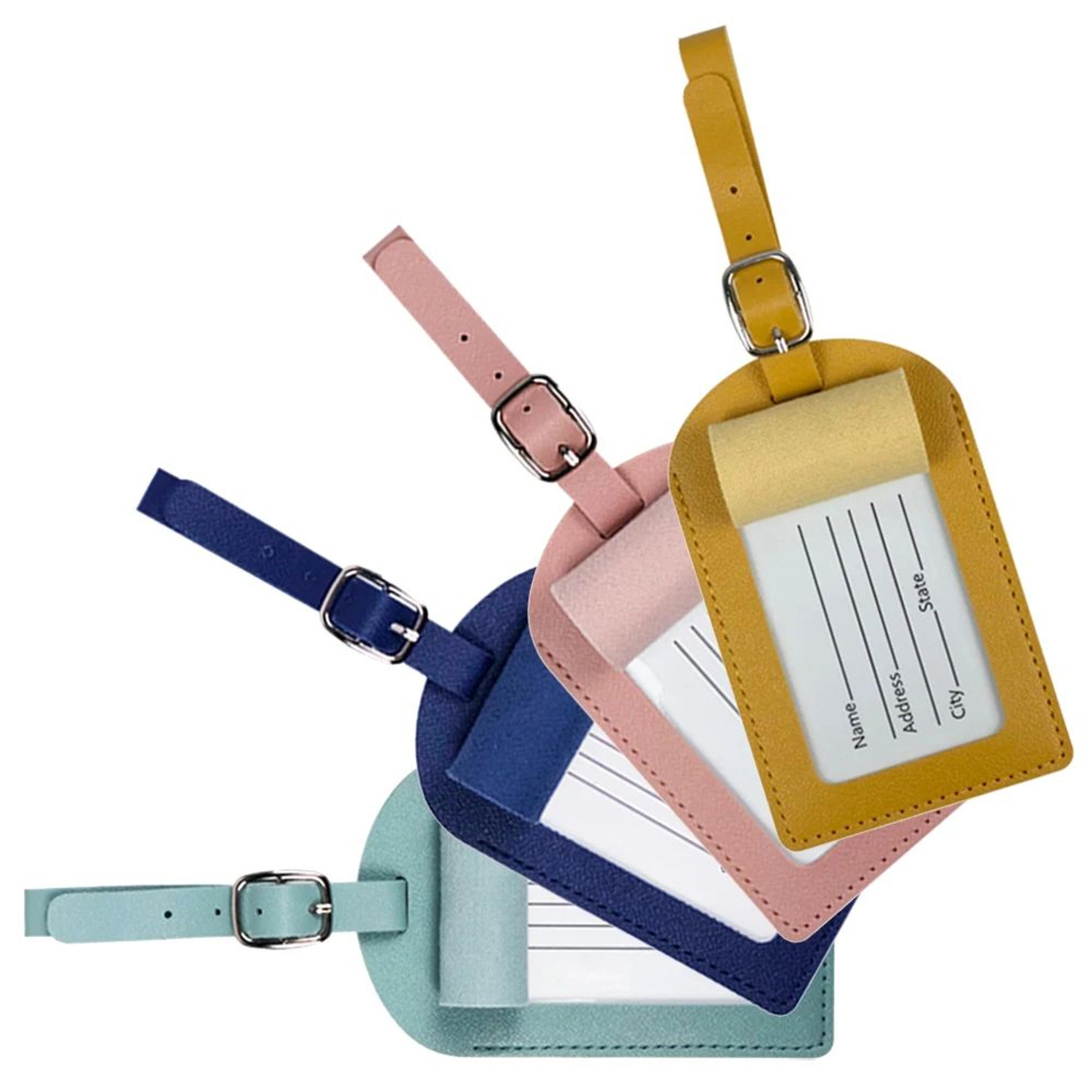 PU Leather Passport Cover  Luggage Tag Set With Hot Stamping  Thickened Travel ID Tag For Suitcase  1