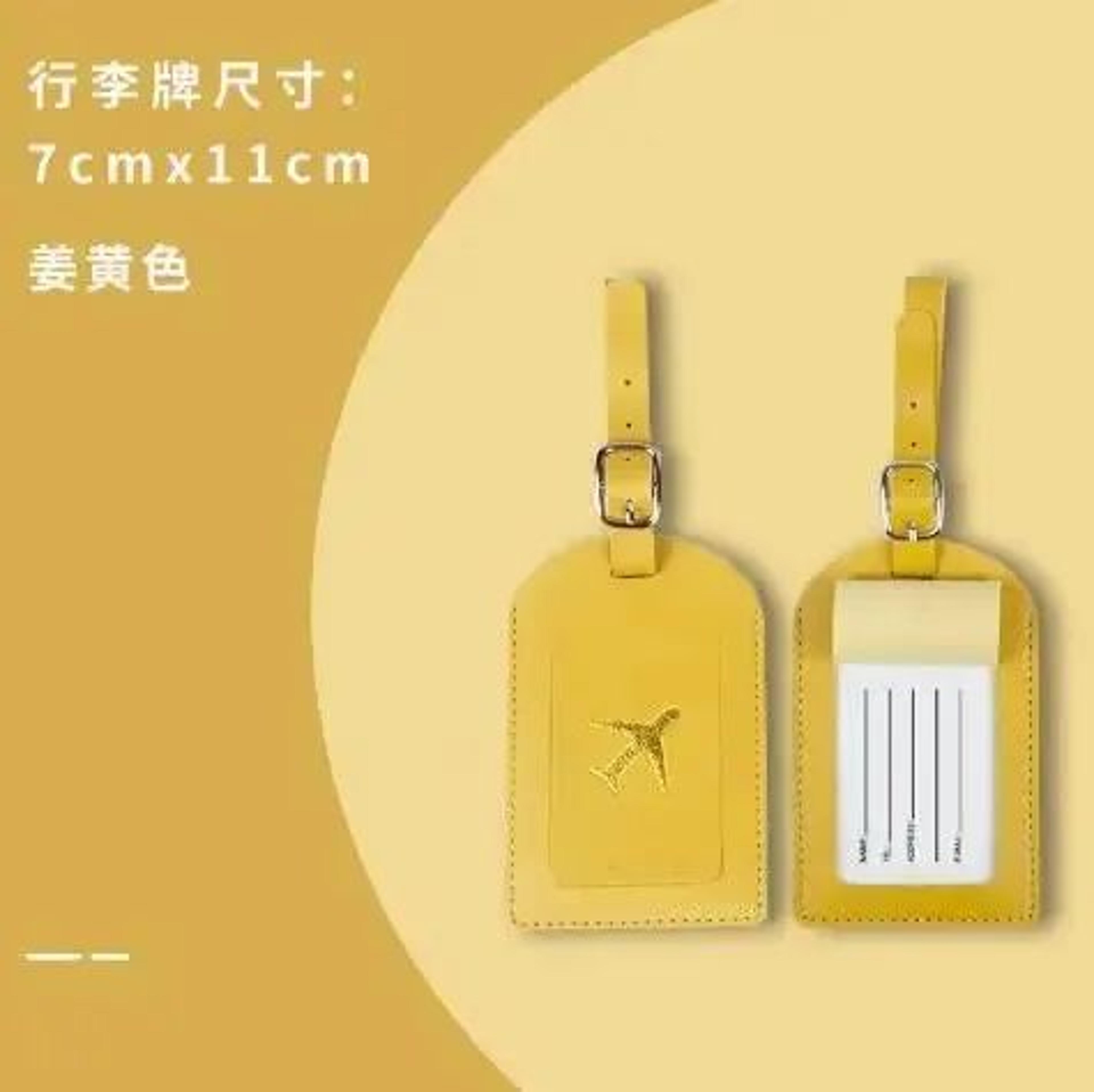 PU Leather Passport Cover  Luggage Tag Set With Hot Stamping  Thickened Travel ID Tag For Suitcase  9