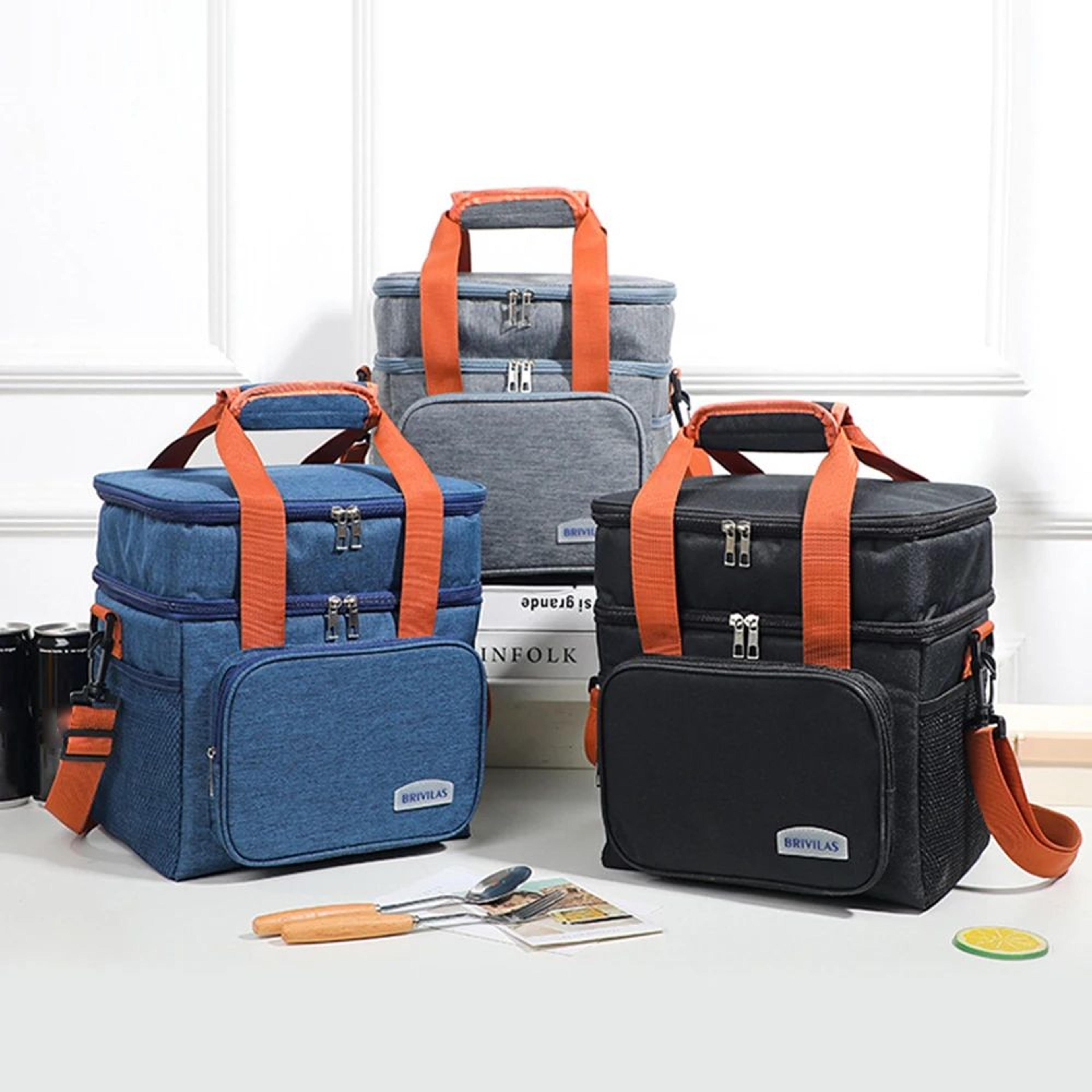 Fashion Crossbody Insulated Lunch Bag  Large Capacity Thermal Food Organizer For Work Travel Busine 2