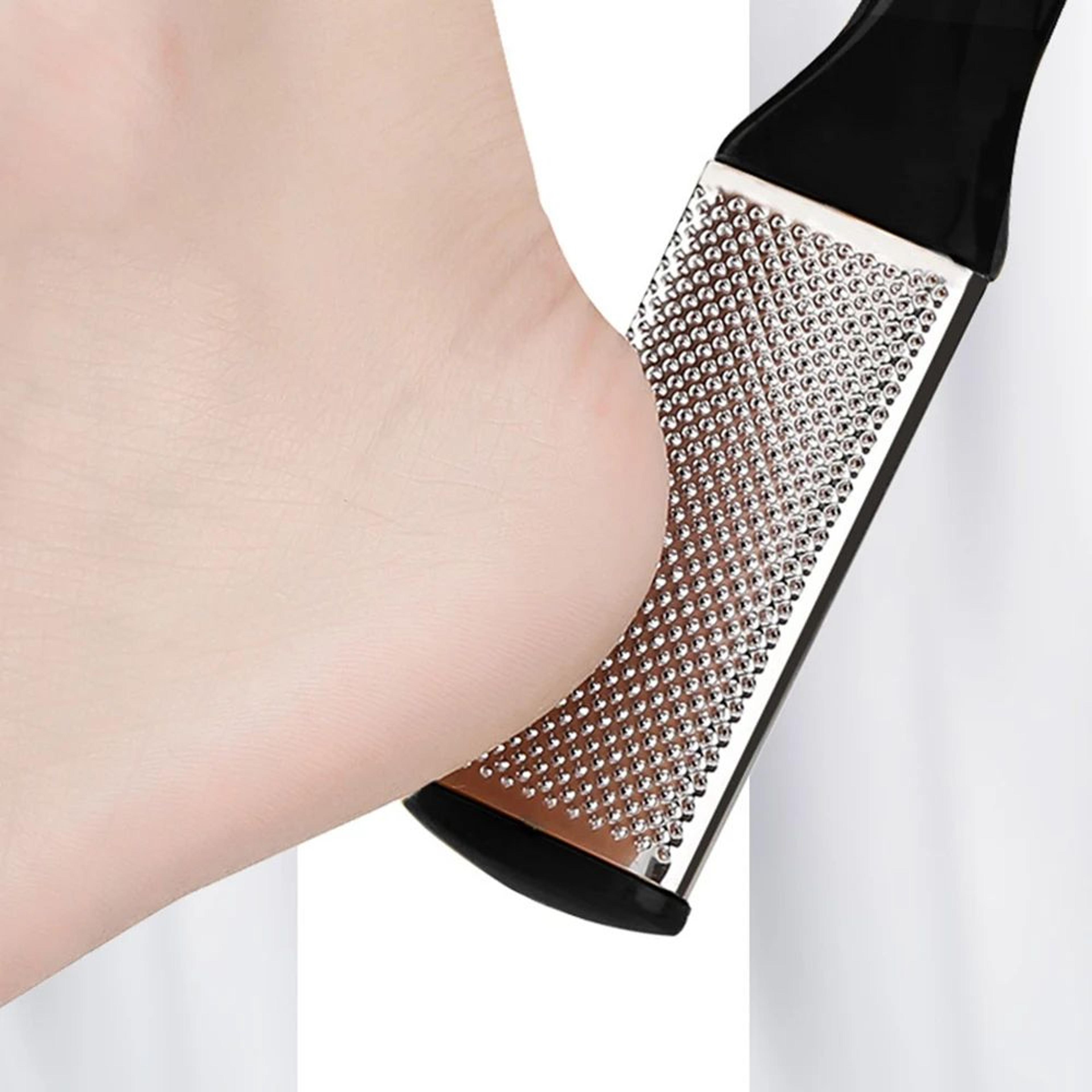 Pedicure Foot Care Tool Set  Stainless Steel Callus Remover  DoubleSided Exfoliating Foot Scrub Bru 3