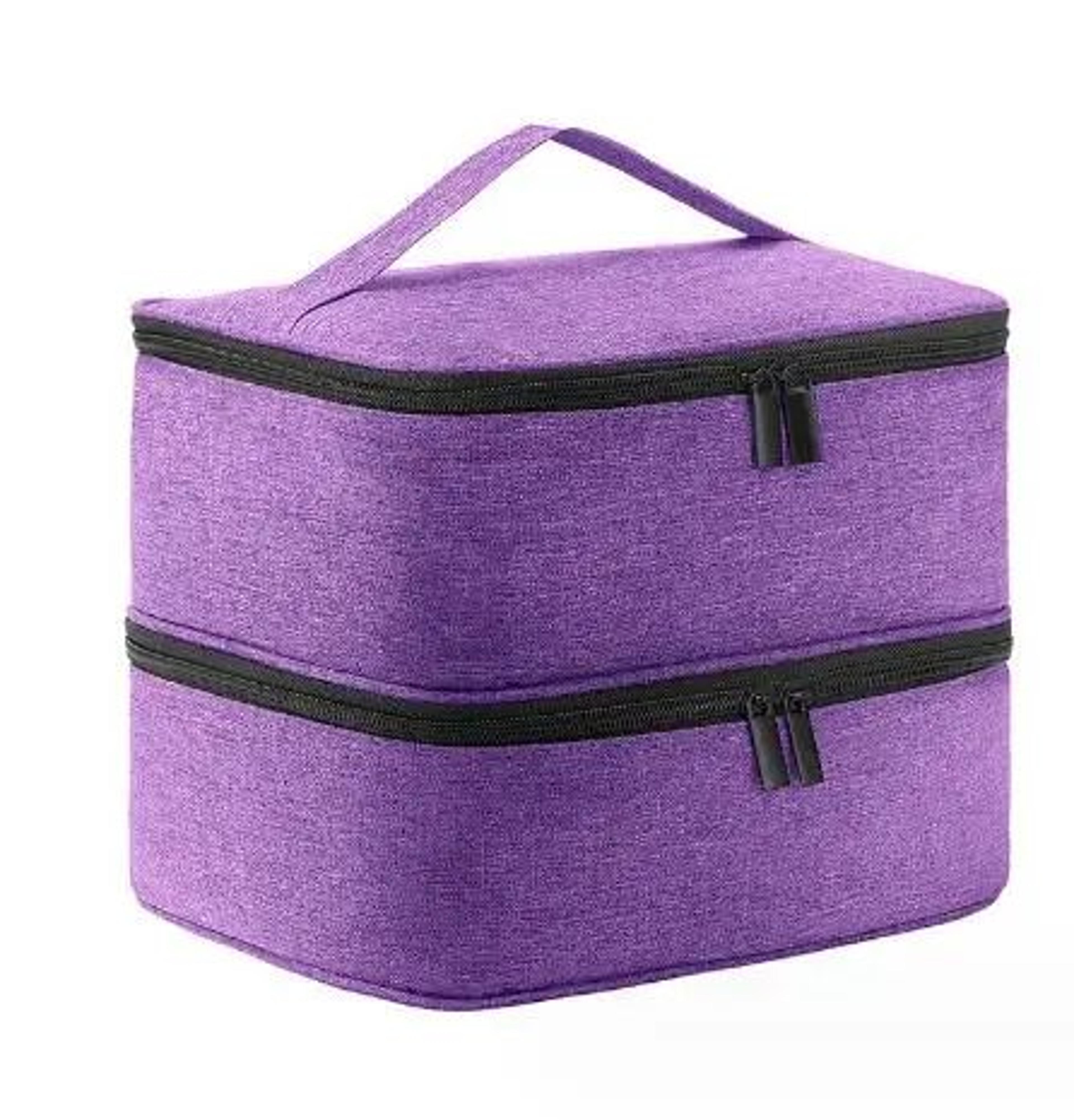DoubleLayer Nail Polish Storage Bag 30 Compartments  Portable Nail Care Organizer Case For Essentia 8