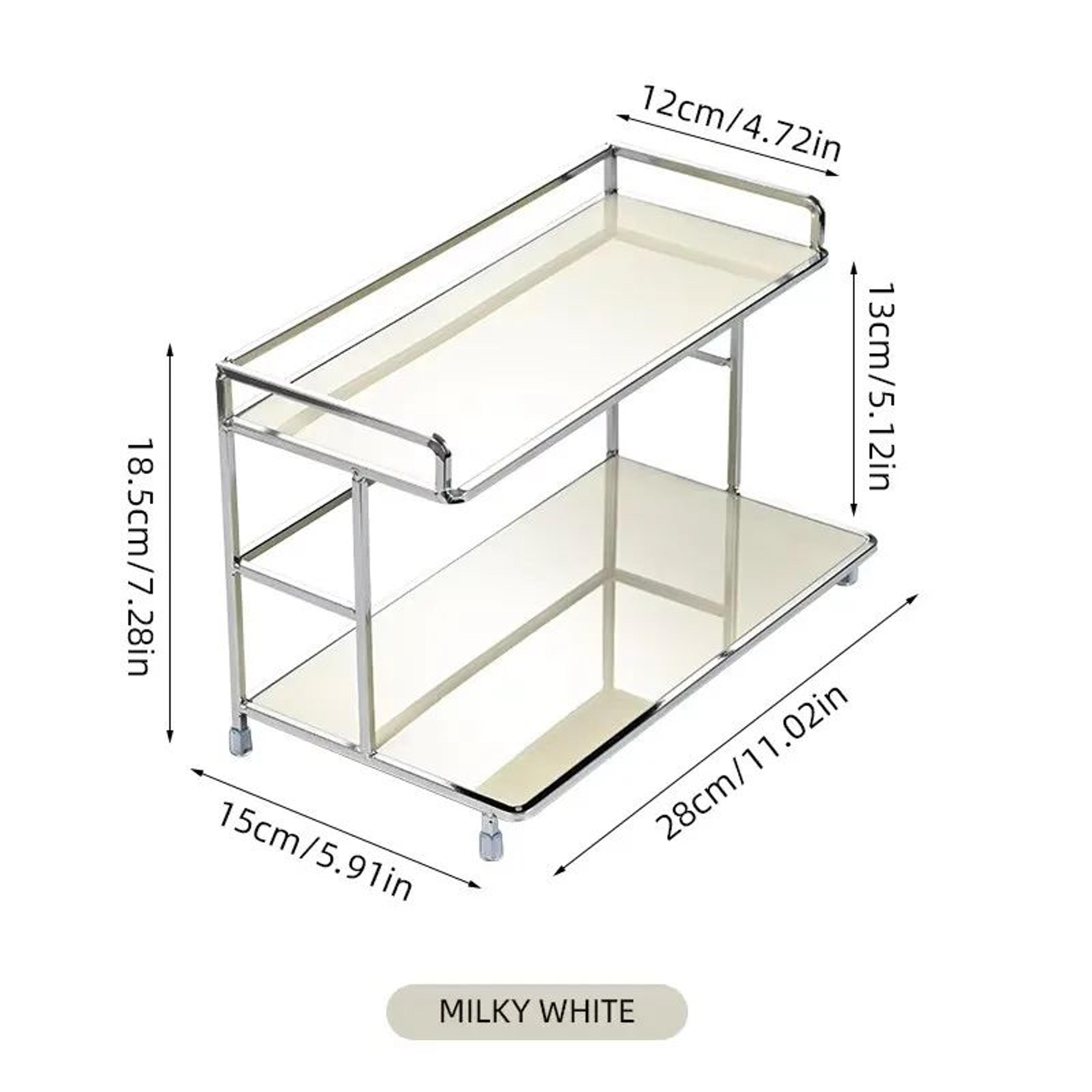 Metal 2Tier Desktop Storage Rack Organizer  Cup  Coffee Mug Holder Shelf For Bathroom Cosmetics And 4