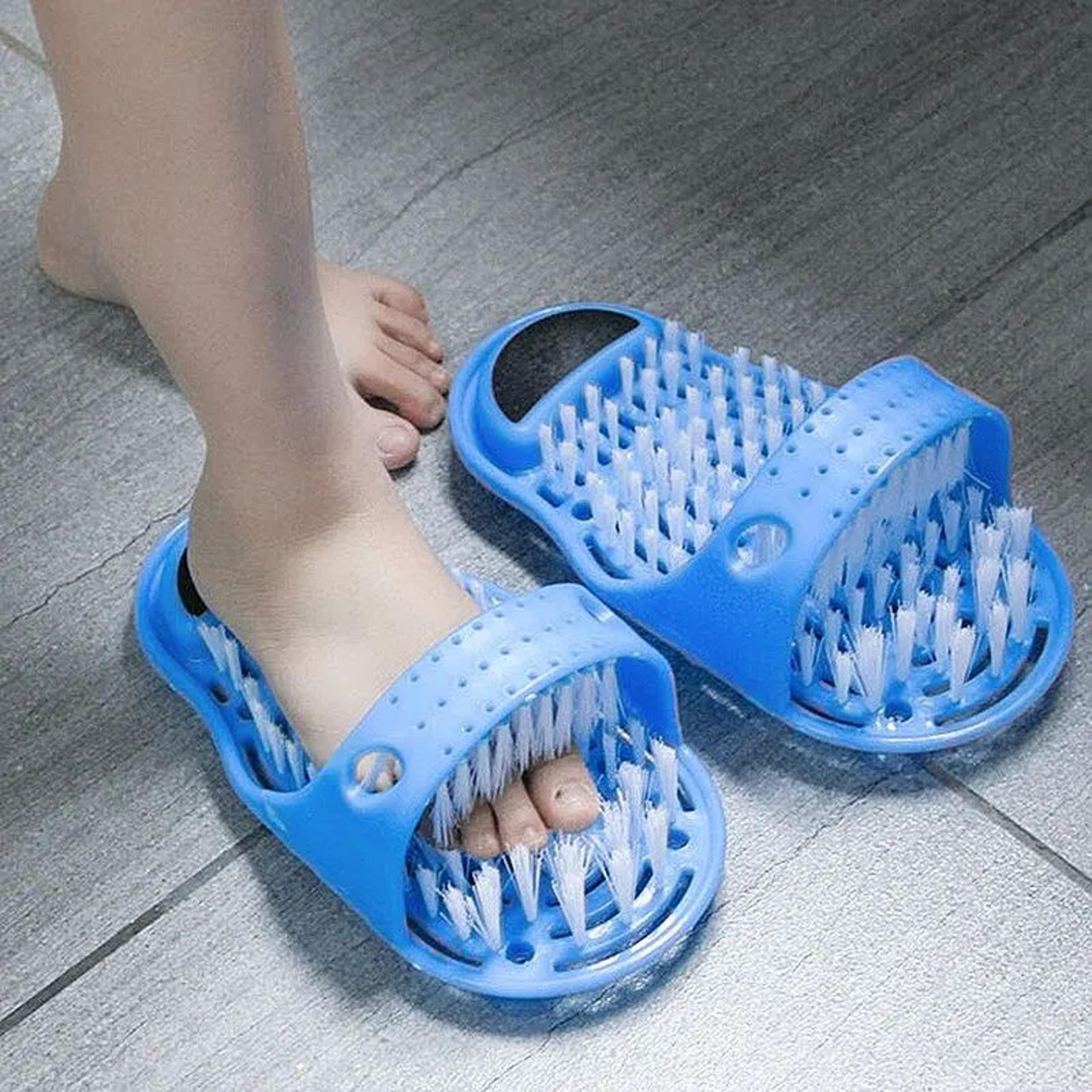 Foot Scrub Massage Slippers With Pumice Stone  Suction Cup Foot Washing Brush For Dead Skin Removal 1
