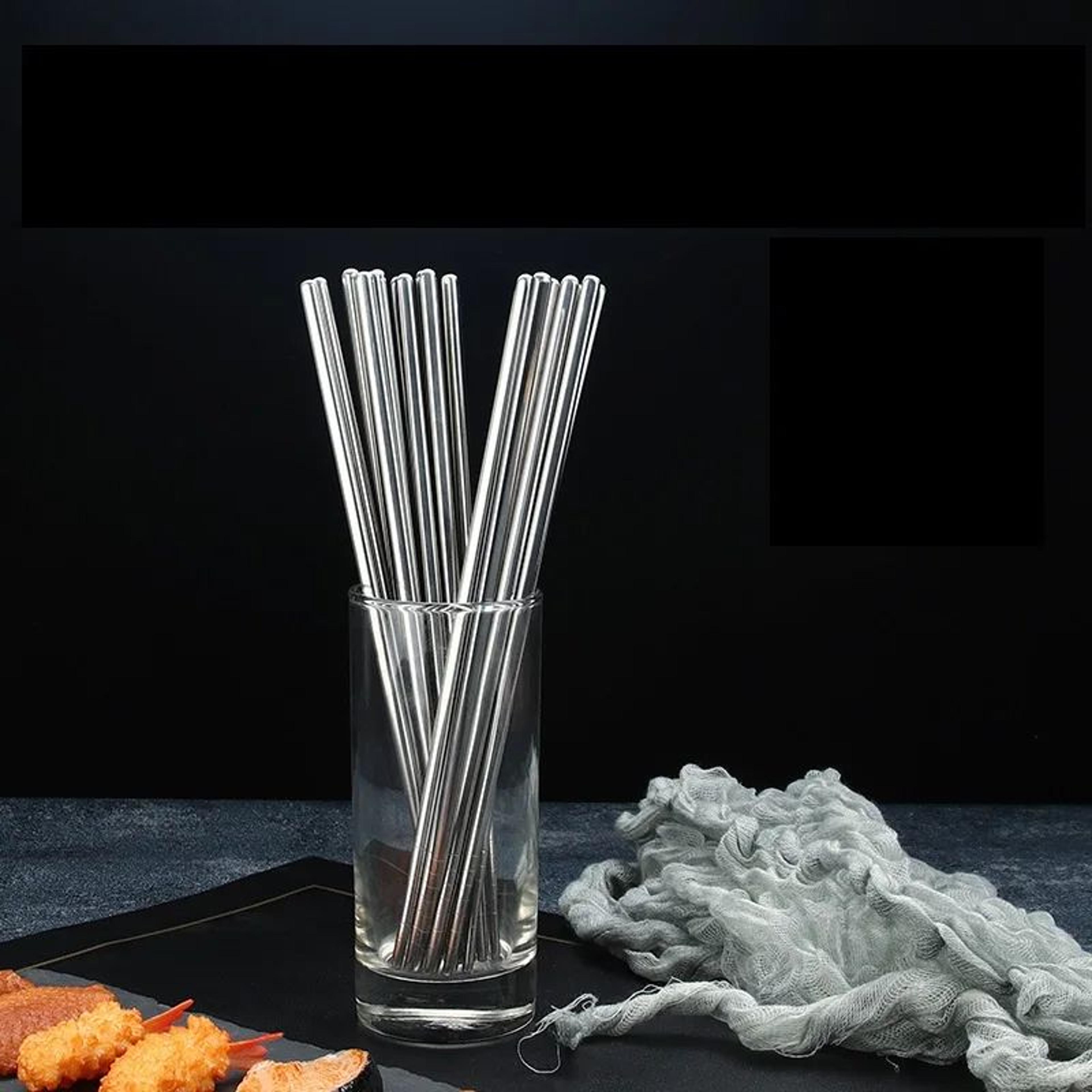 5 pairs reusable stainless steel chopsticks non slip dishwasher safe dining set