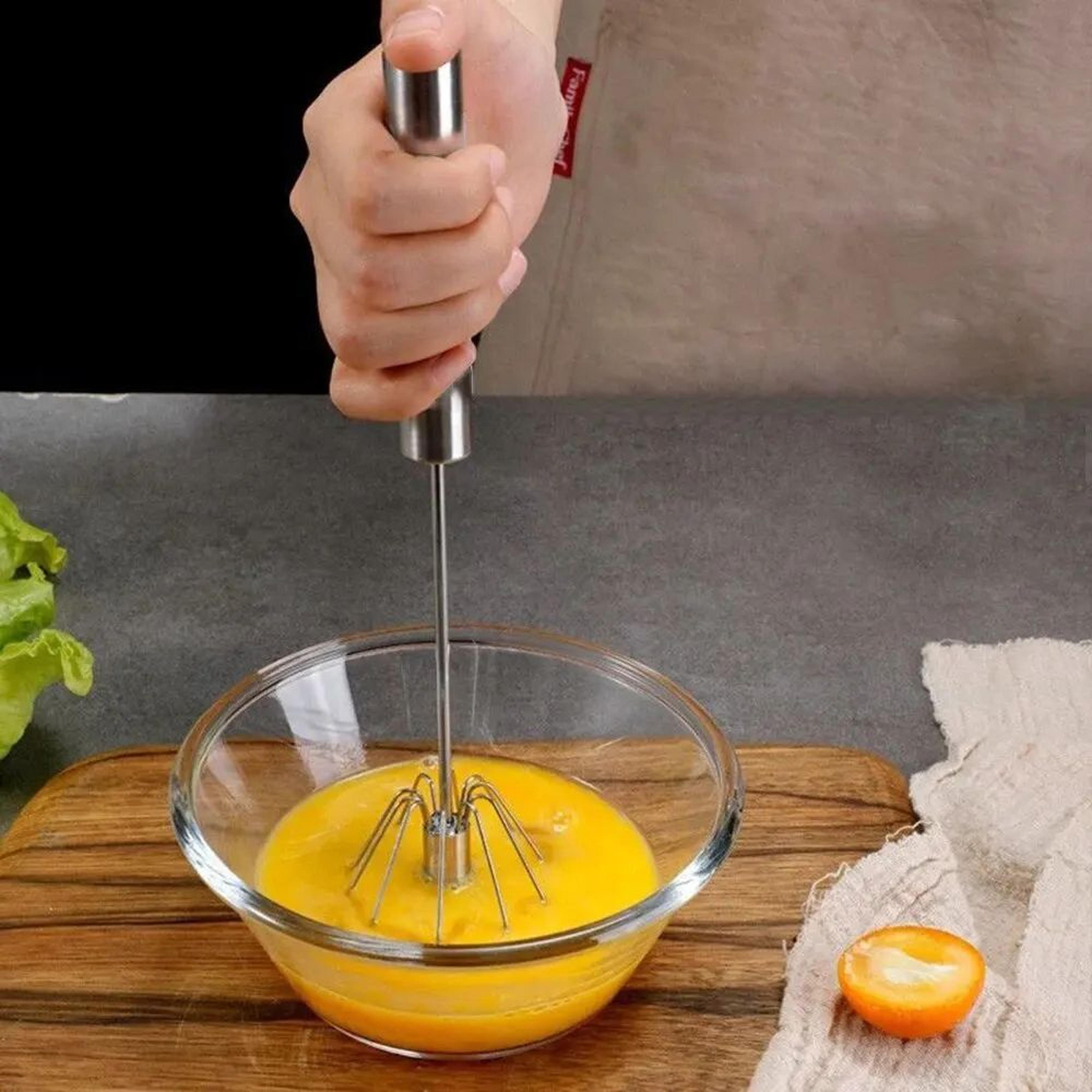 SemiAutomatic Rotating Manual Egg Beater Hand Mixer For Whisking Cream Eggs  Batter  Baking Kitchen 1