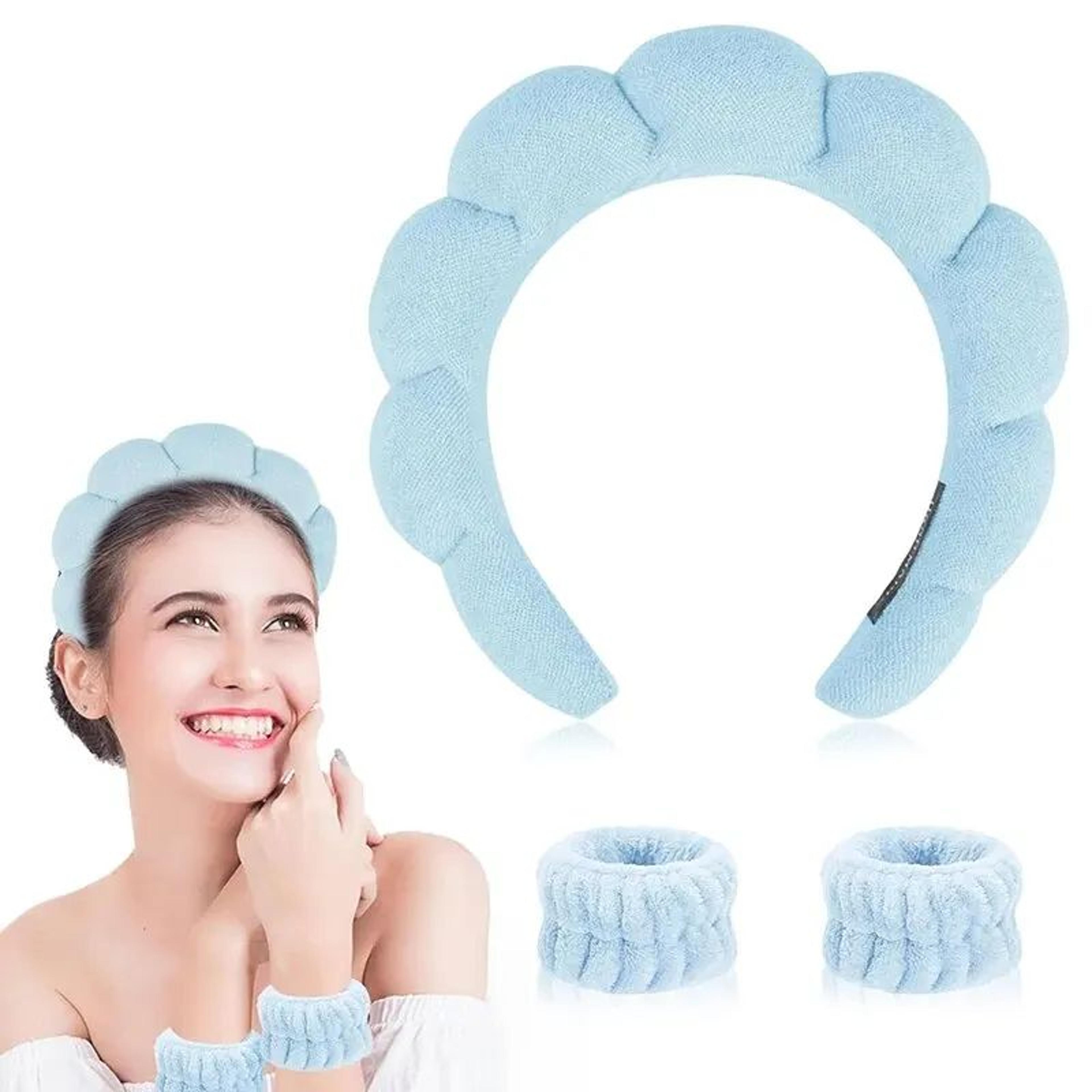 Soft Cloud Spa Headband For Washing Face  Makeup Removal Bubble Hair Band For Shower Skincare And B 4