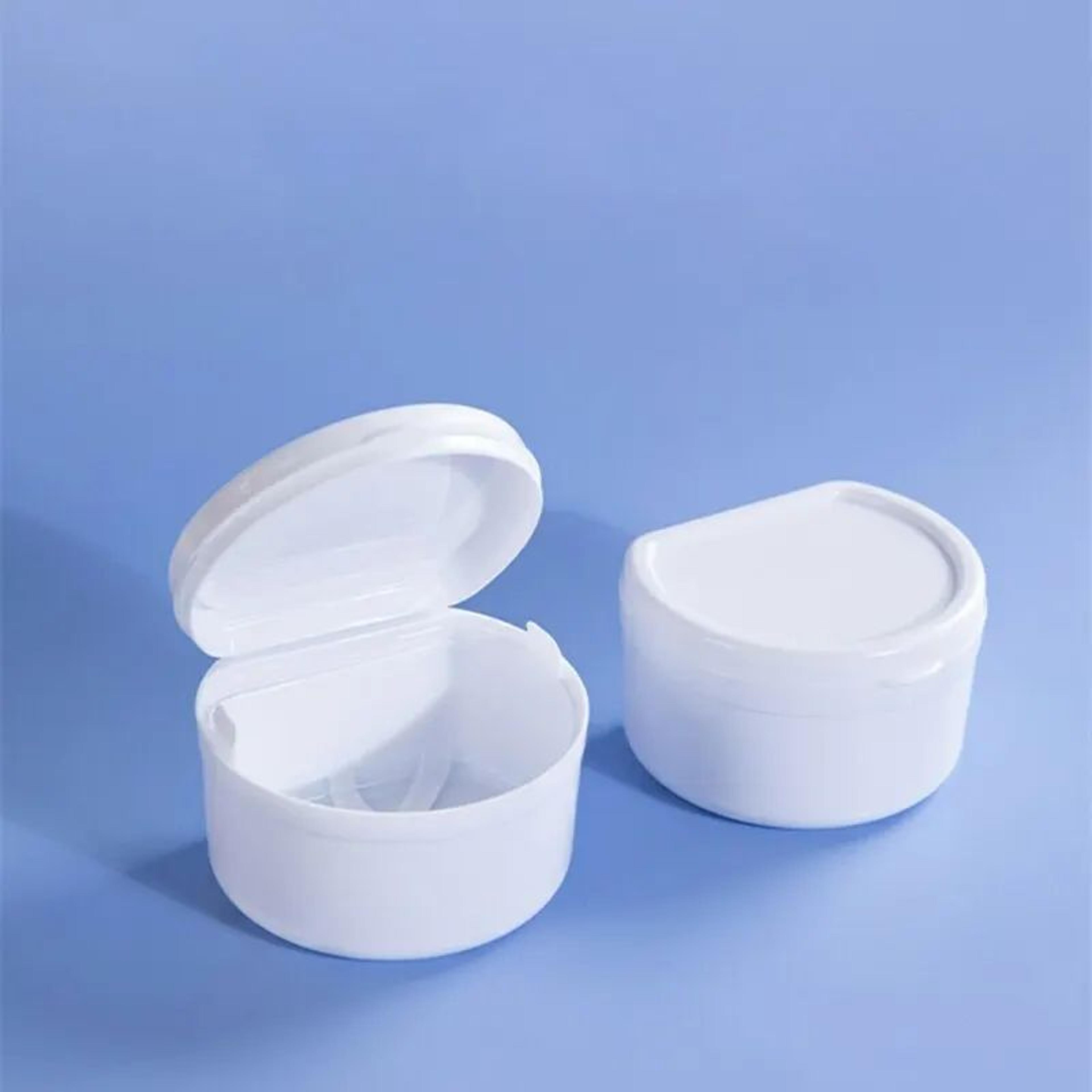 Denture Cleaning Box With Strainer Basket  Magnetic Lid Dental Retainer Holder Case For Orthodontic 2