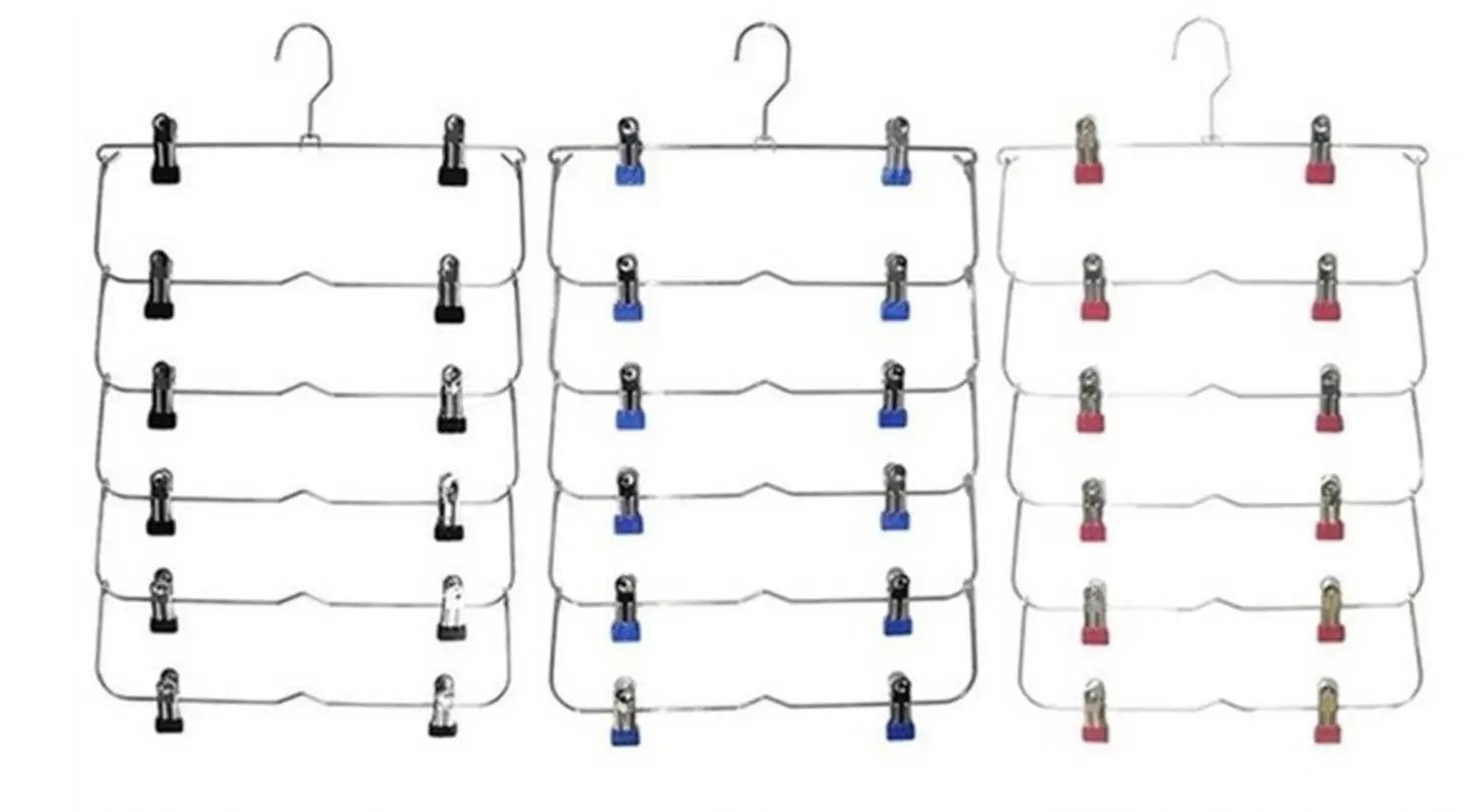 Foldable MultiLayer Pants Hanger Rack AntiSlip Seamless Closet Organizer For Trousers Skirts  Wardr