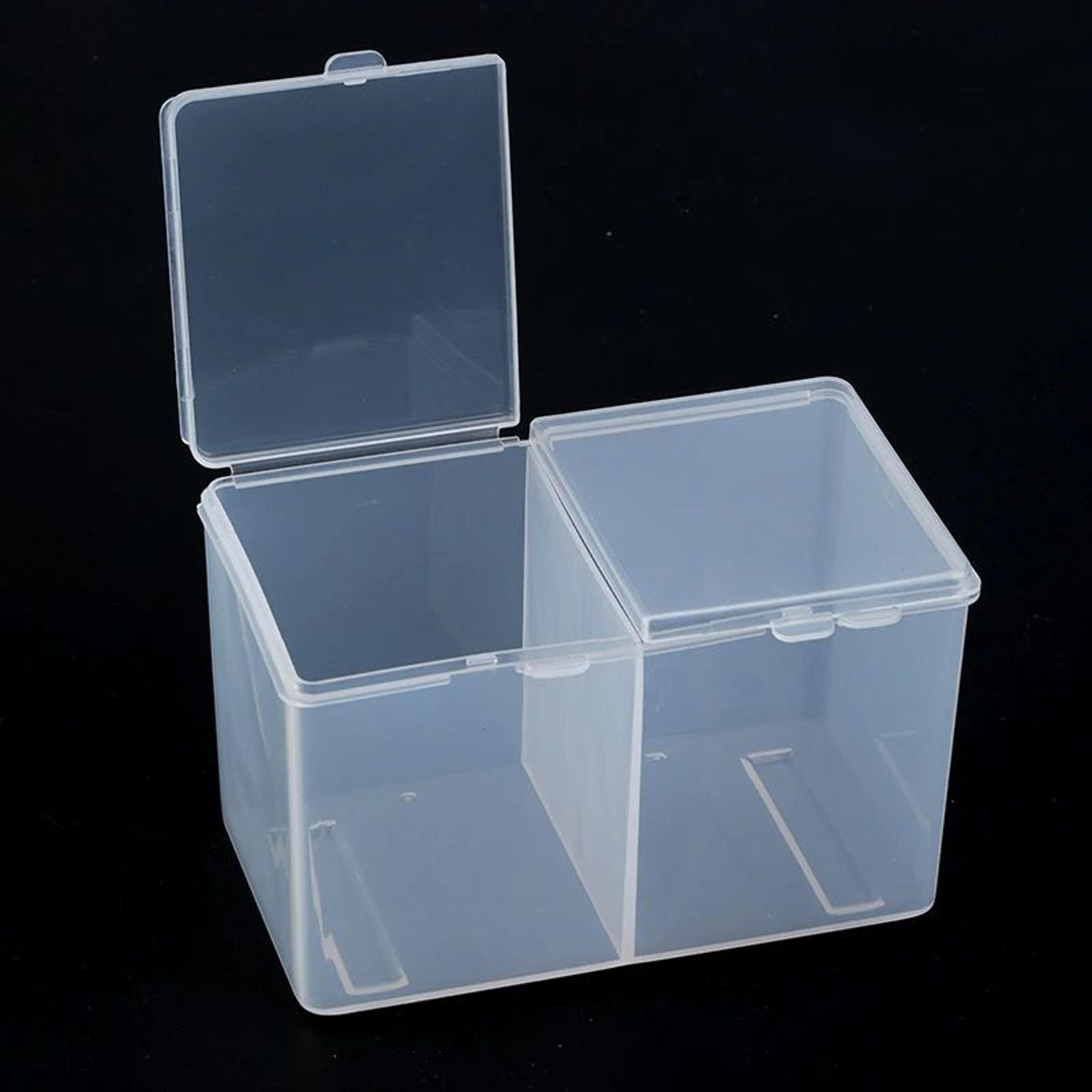 Clear Makeup Storage Box With Lid 2Grid Dustproof Cosmetic Organizer For Skincare Vanity Countertop 3