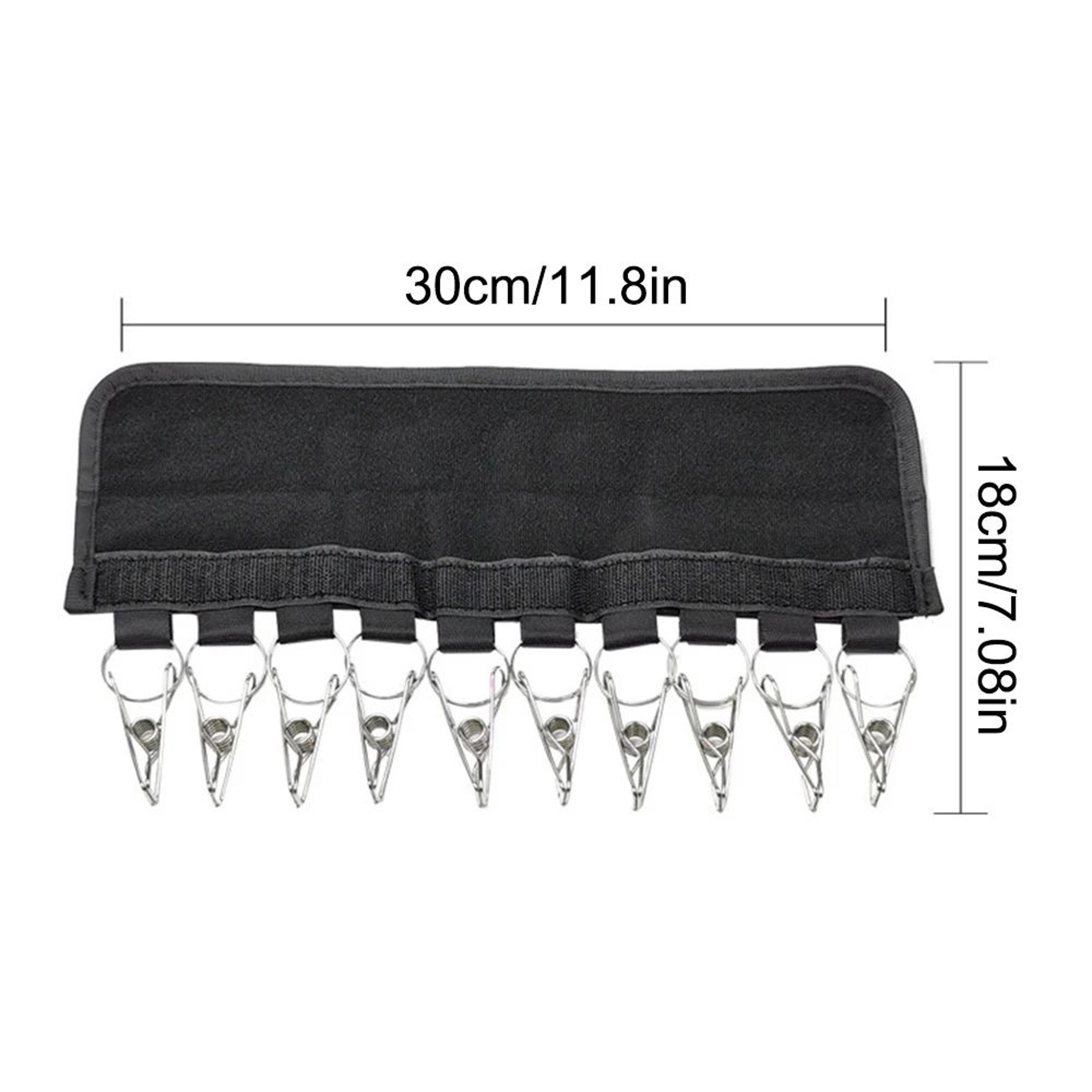 8Clip Hat Organizer Hanging Strap With Velcro  Stainless Steel Clips NoDrill Vertical Storage For C 4