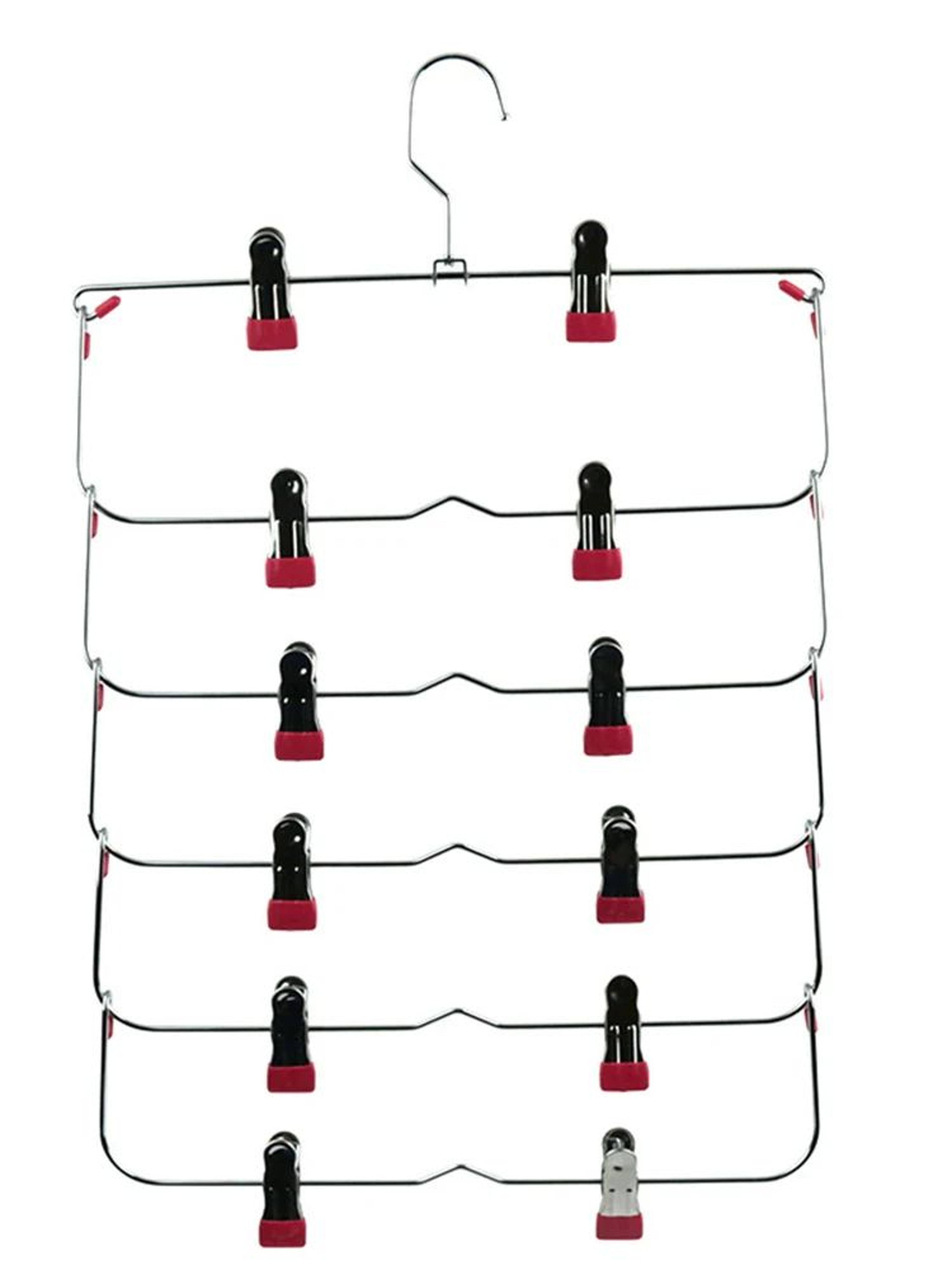 Foldable MultiLayer Pants Hanger Rack Anti Slip Seamless Wardrobe Organizer For Trousers Skirts Sca 8
