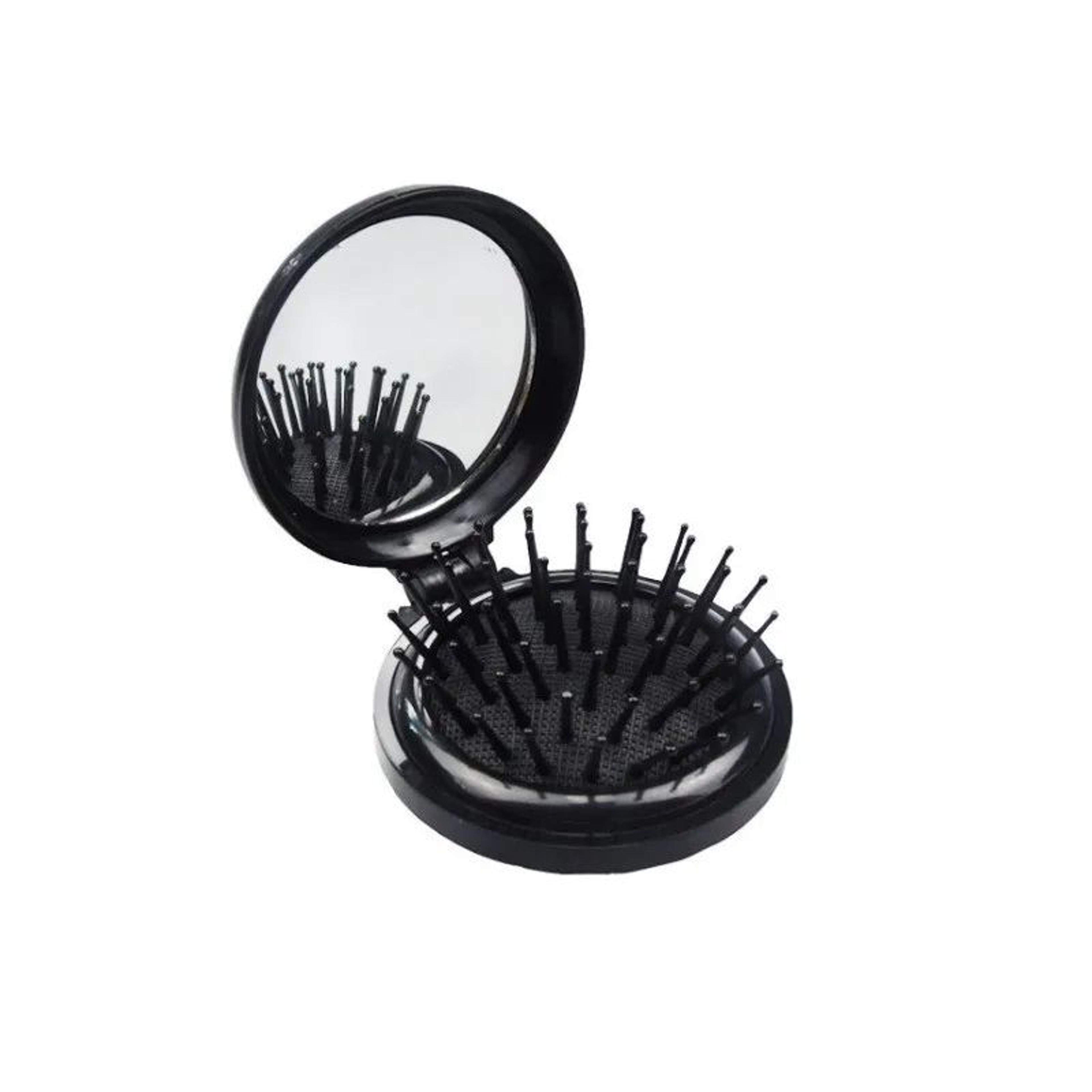 Portable Folding Pocket Hair Brush With Mirror  Air Cushion Massage Comb Travel Compact Flip Stylin 2