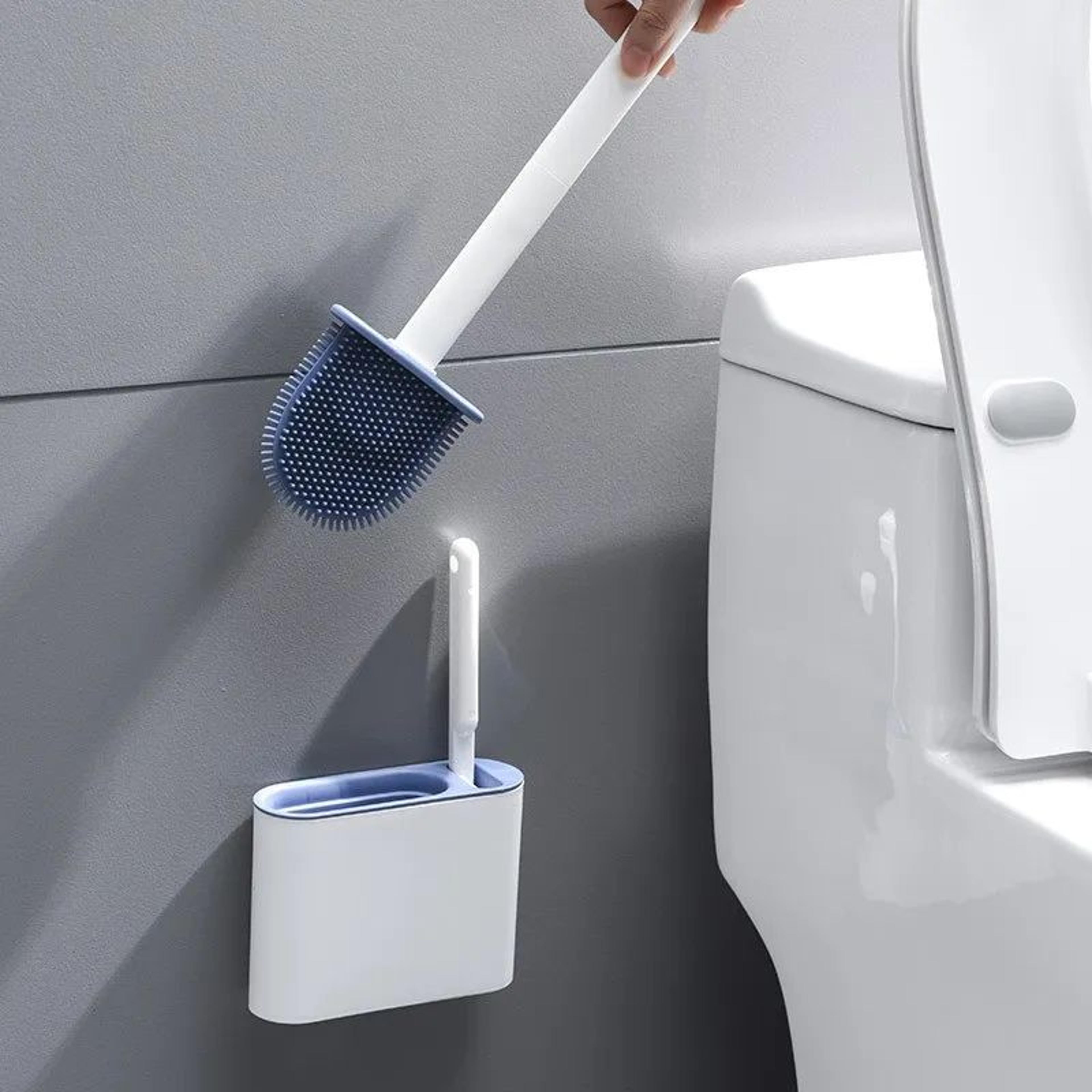NoDeadCorner Toilet Brush Set  Wall Mounted Bathroom Cleaning Brush Tool With Holder For Deep Corne 2