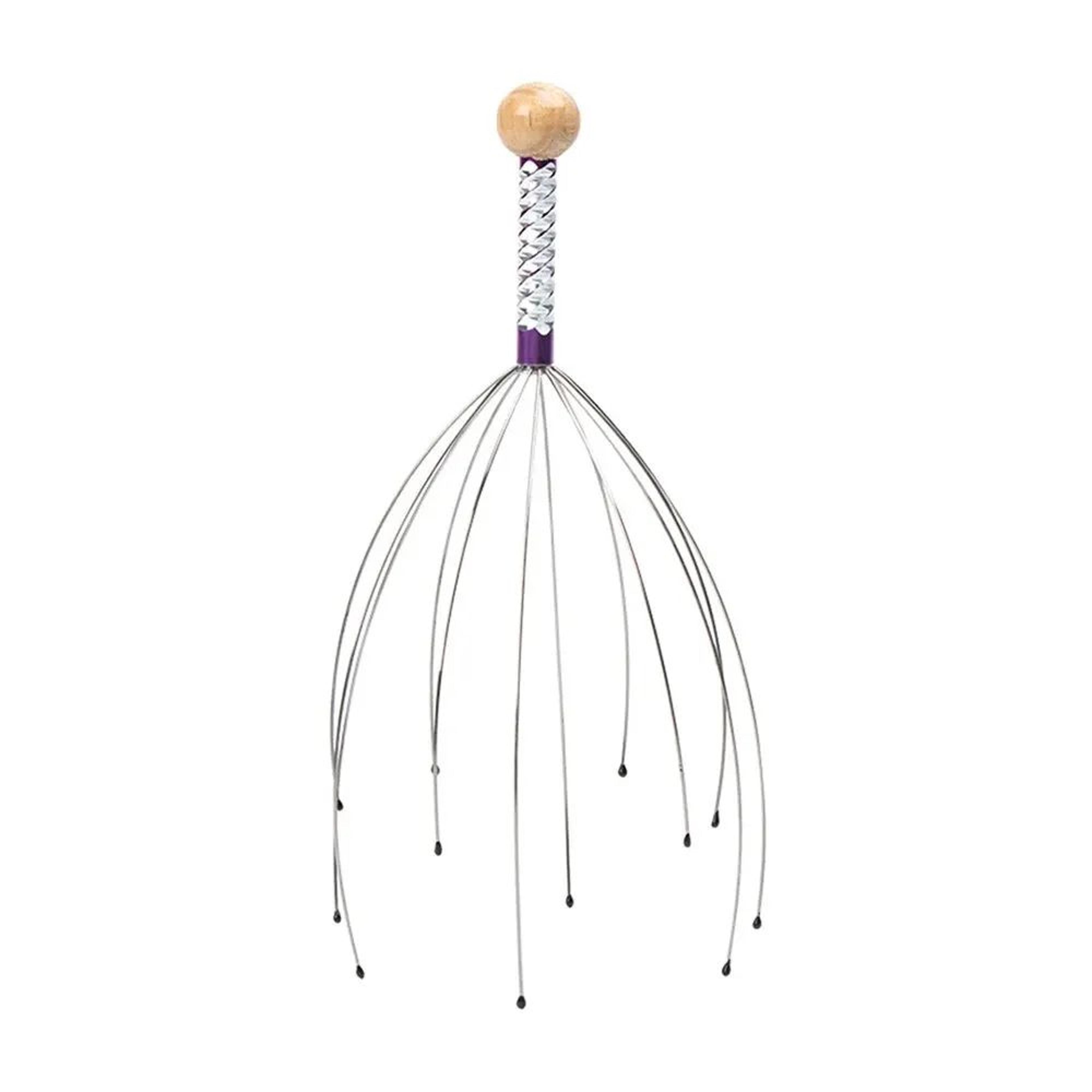 Octopus Head Massager Claw Scalp Scratcher For Pets  Humans Random Color Wooden Stress Relief Tool  5