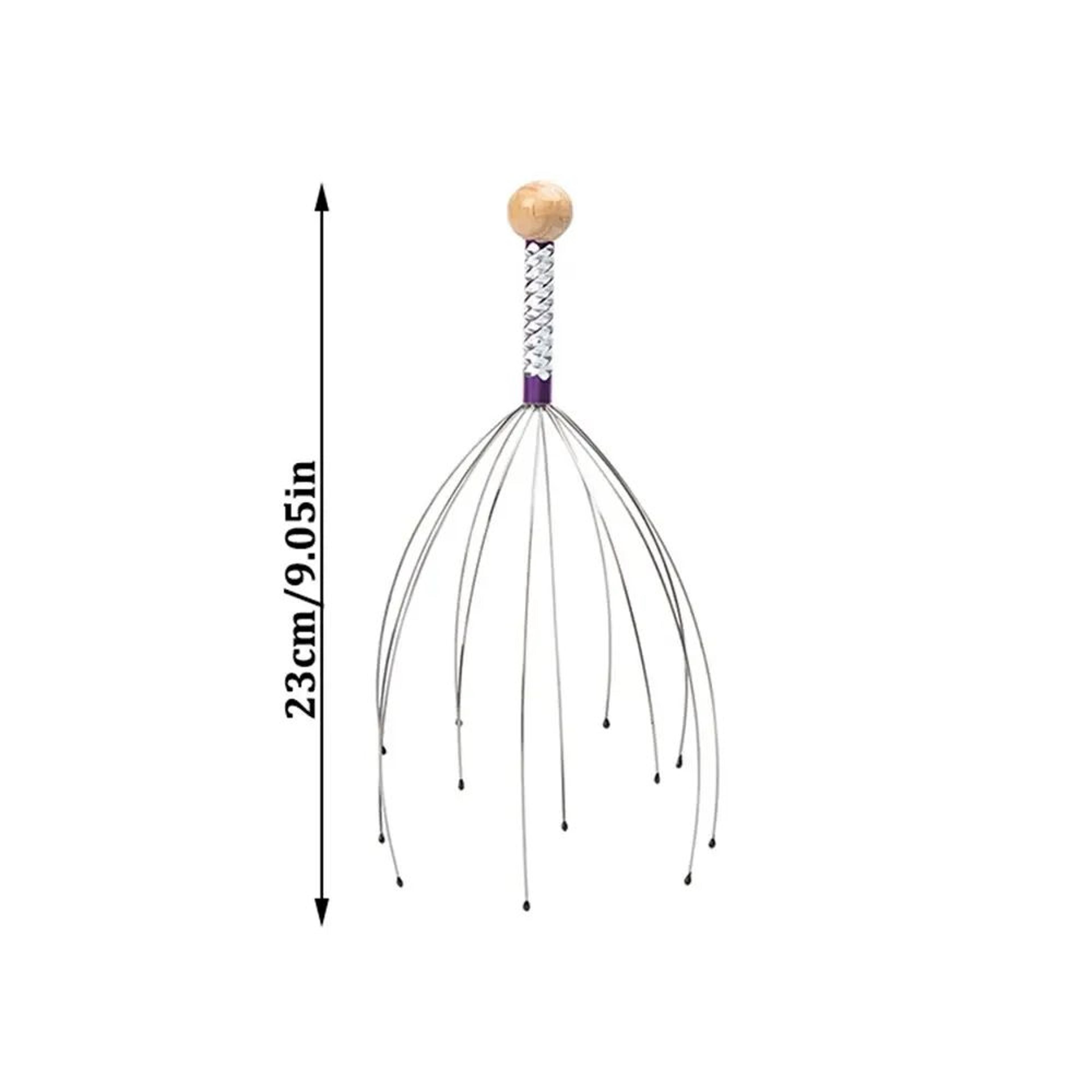 Octopus Head Massager Claw Scalp Scratcher For Pets  Humans Random Color Wooden Stress Relief Tool  6