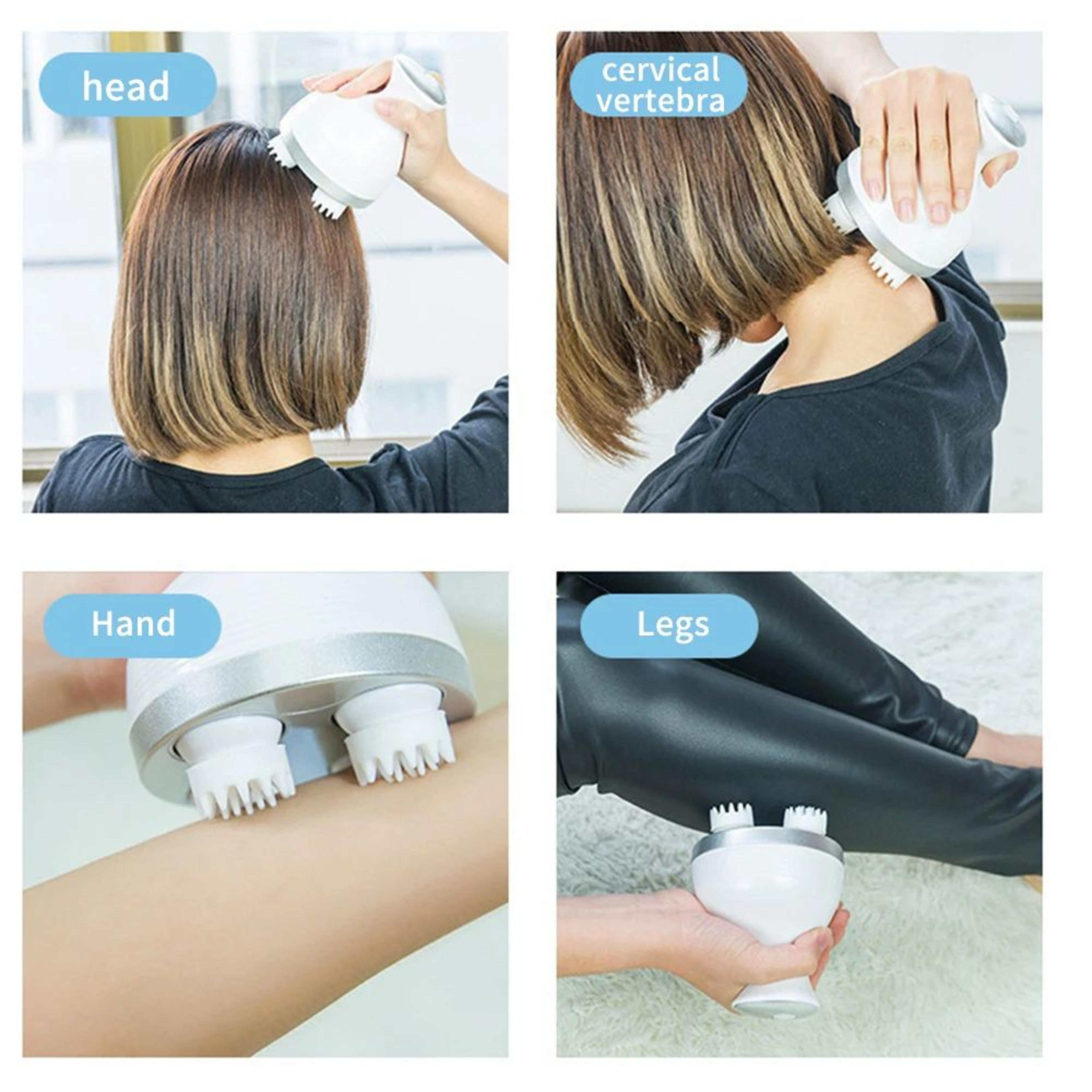 Cordless Electric Scalp Massager With 4 Kneading Nodes Rechargeable Head Scratcher For Stress Relie 3