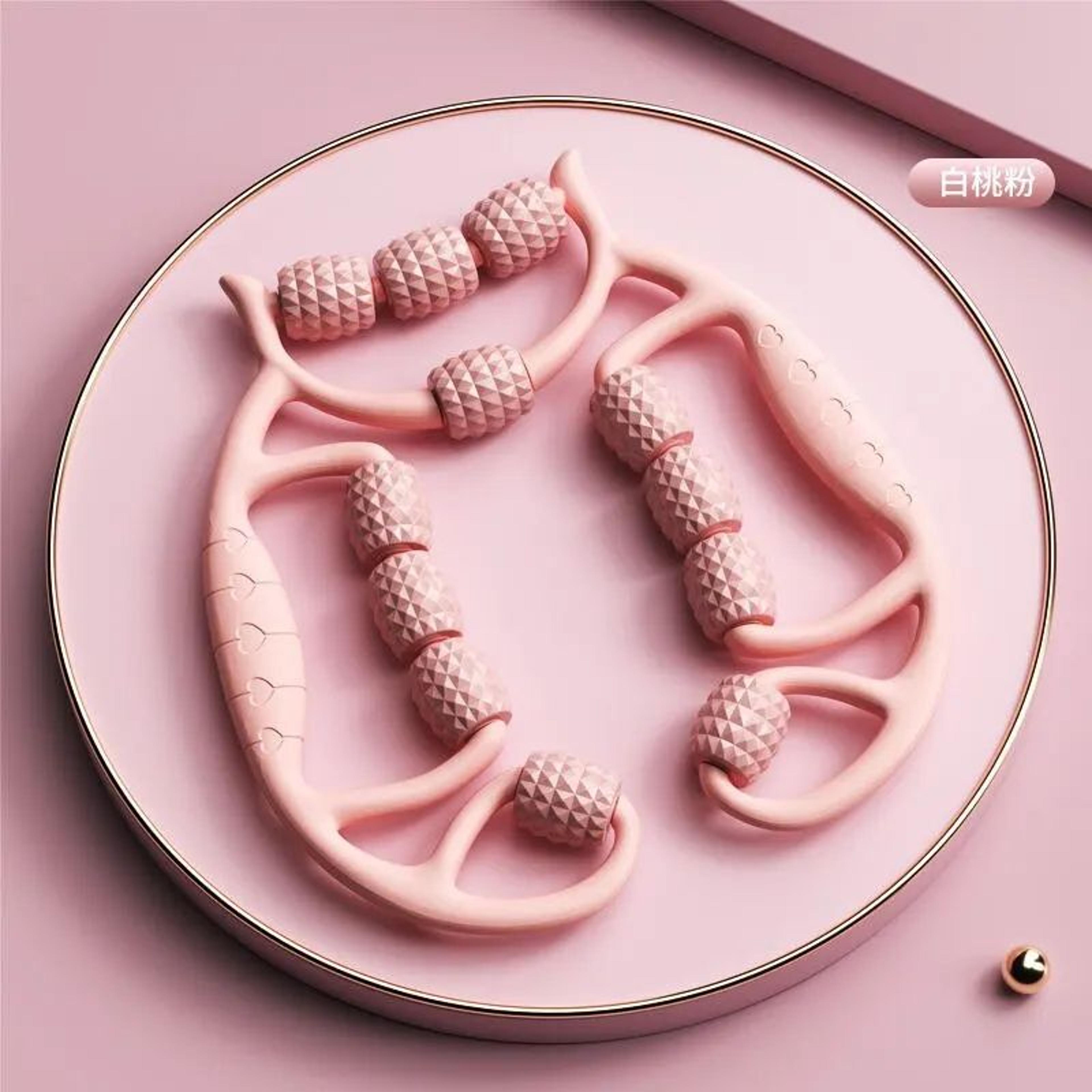 12 Roller Circular Leg Clamp Massager Thigh Slimming Tool Muscle Relax Stretching Manual Leg Shapin 8