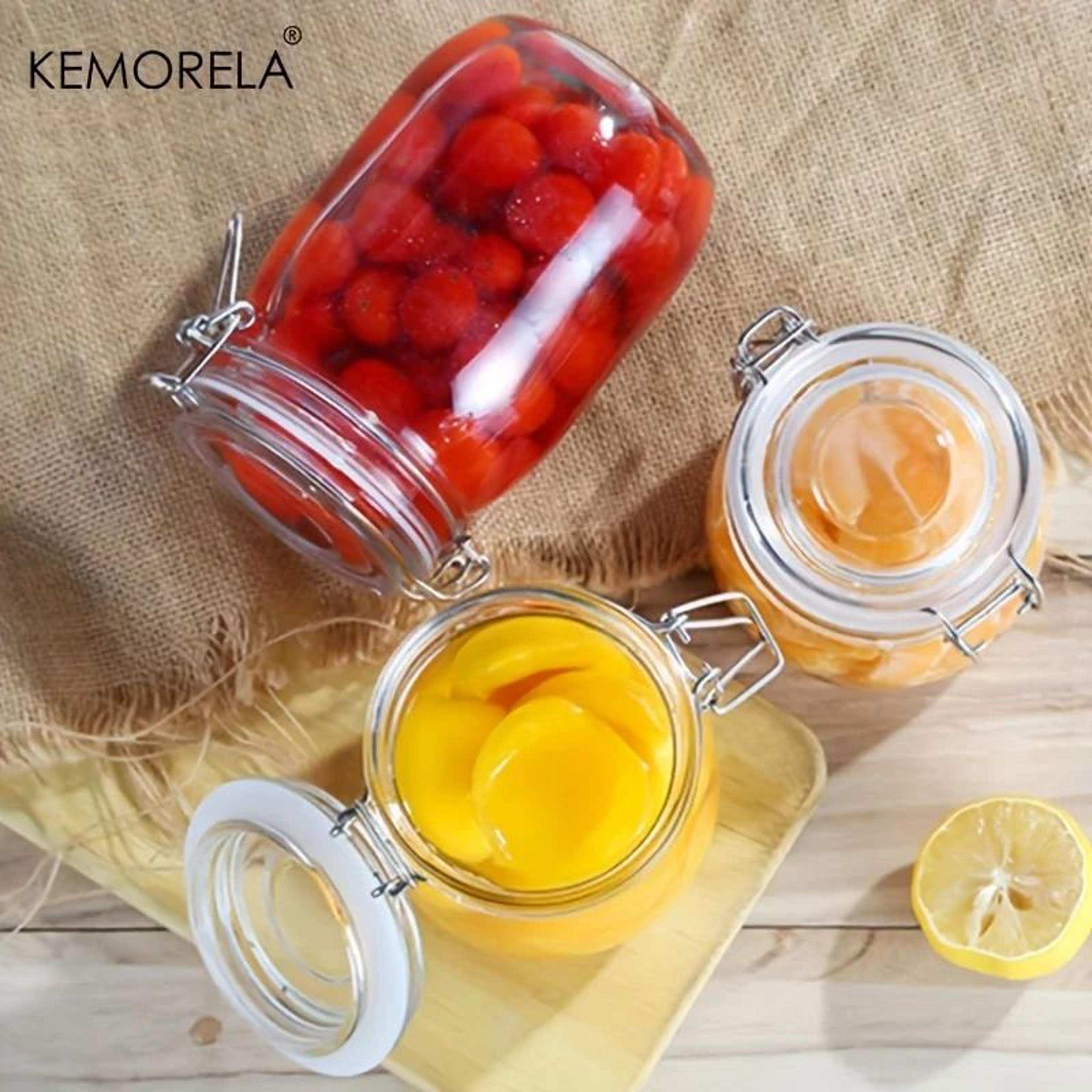 Borosilicate Glass Storage Jar Airtight Locking Lid BPA Free Dishwasher Safe Canister For Coffee Be 4