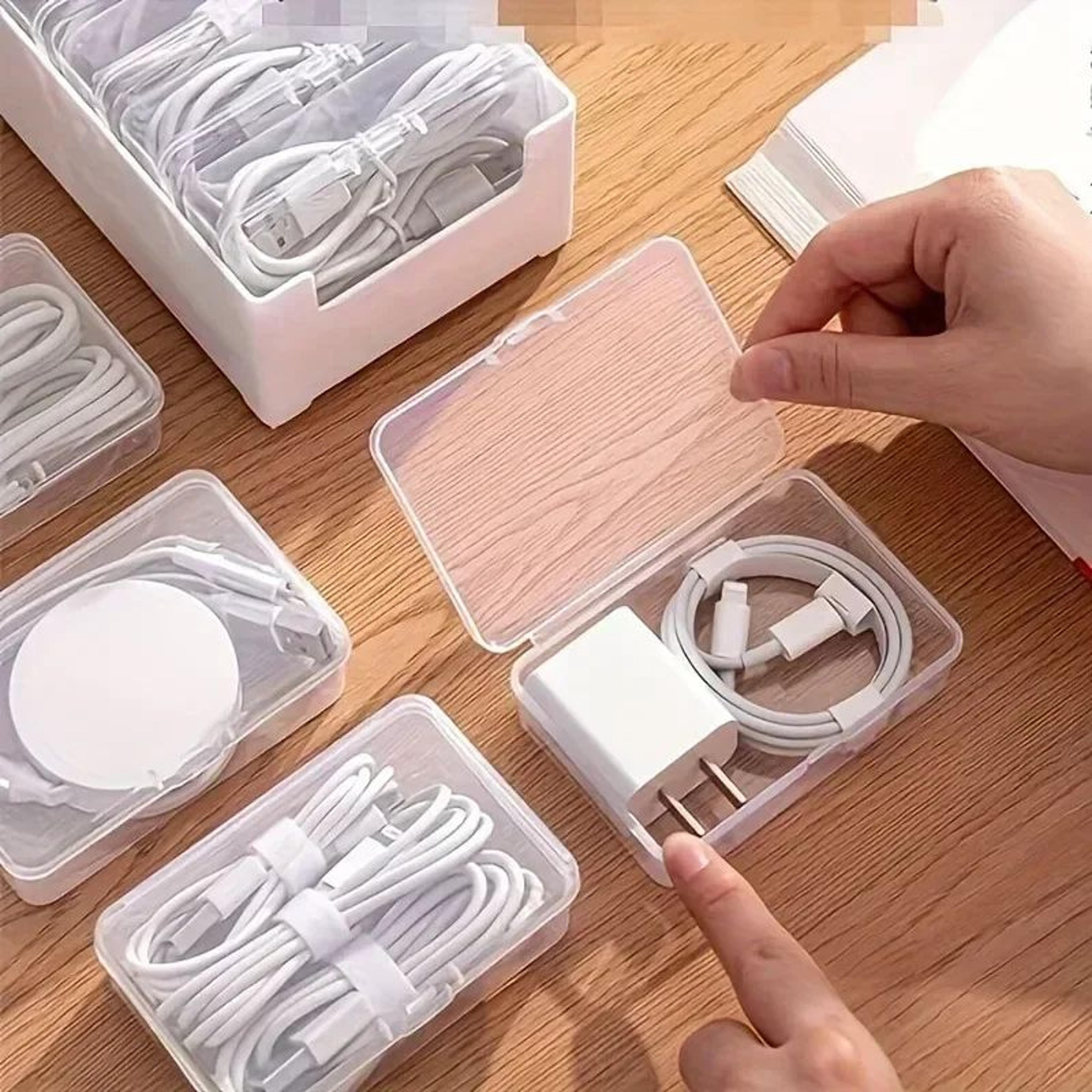 Durable Cable Organizer Storage Box Set For Charging Cords  Power Strips  Office Desk Wire Manageme 2