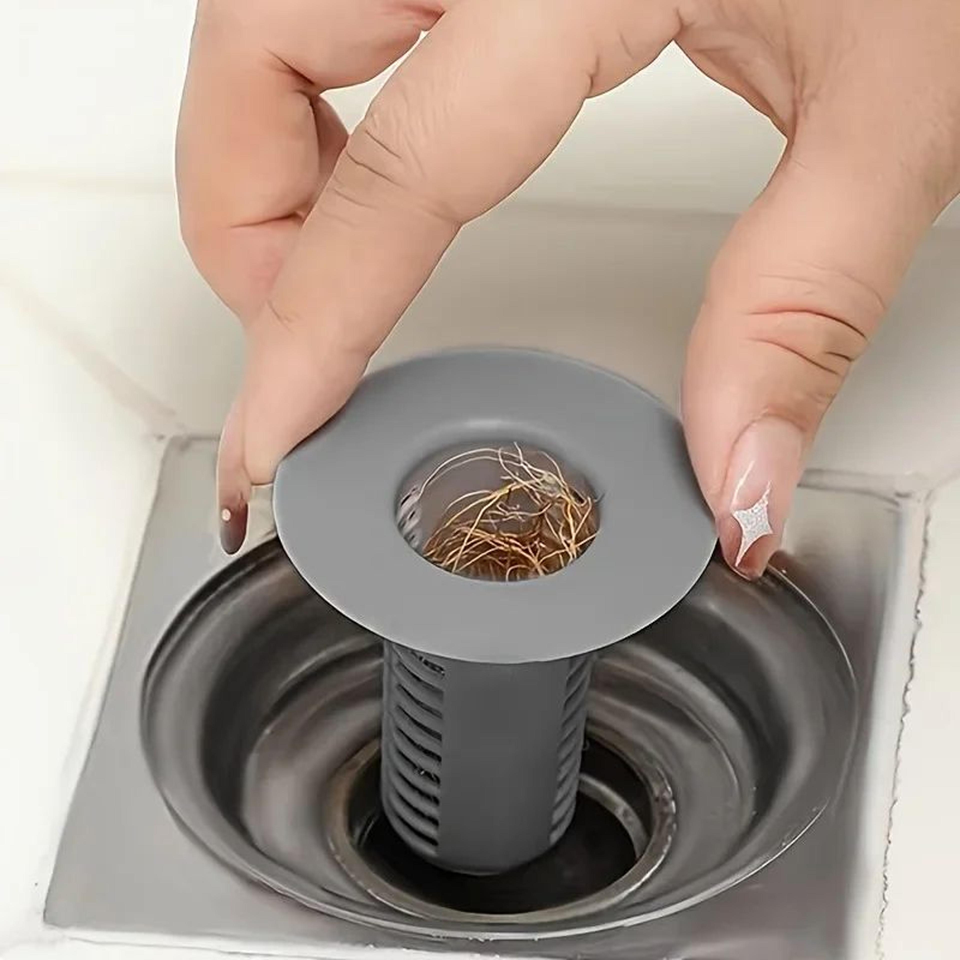anti-clogging sink drain filter hair catcher | plastic shower & bathroom drain strainer for pipes, tub & kitchen sinks