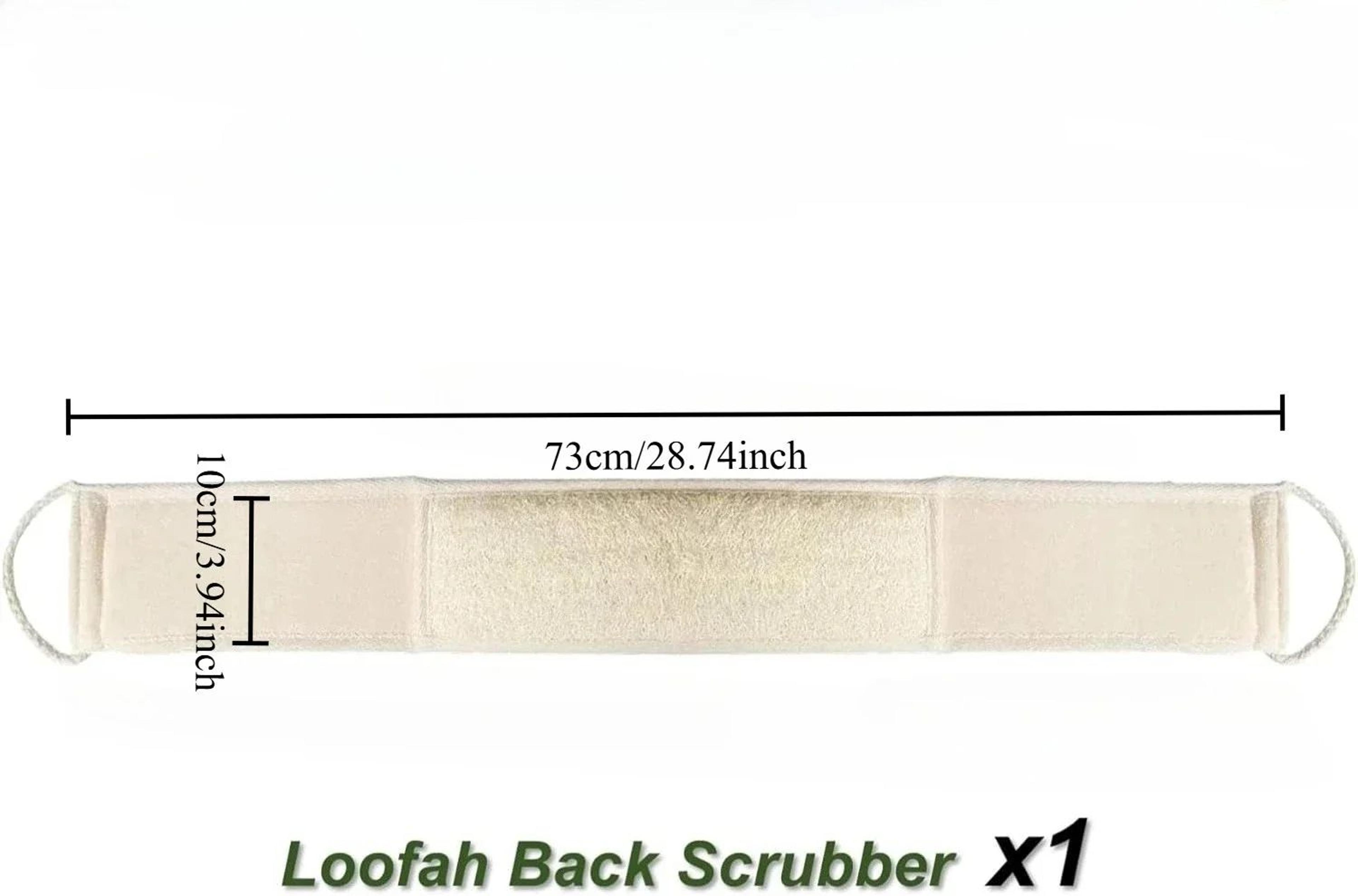 Natural Loofah Back Scrubber Exfoliating Massage Strip With Handles  Long Body Cleaning Belt For Sm 6
