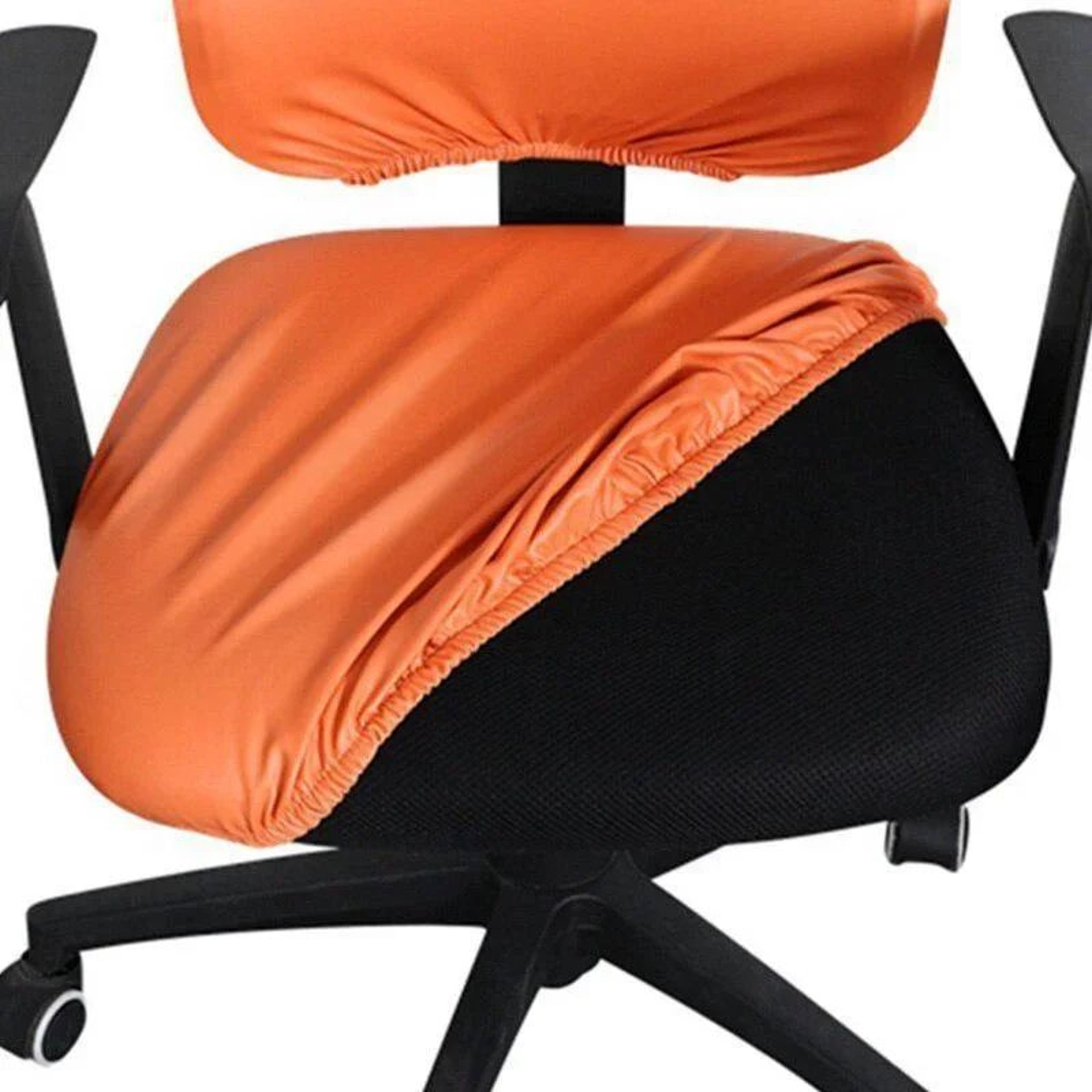 PU Leather Elastic Chair Seat Cover Slipcover  Waterproof Seat Protector For Office Dining Hotel Ch 0