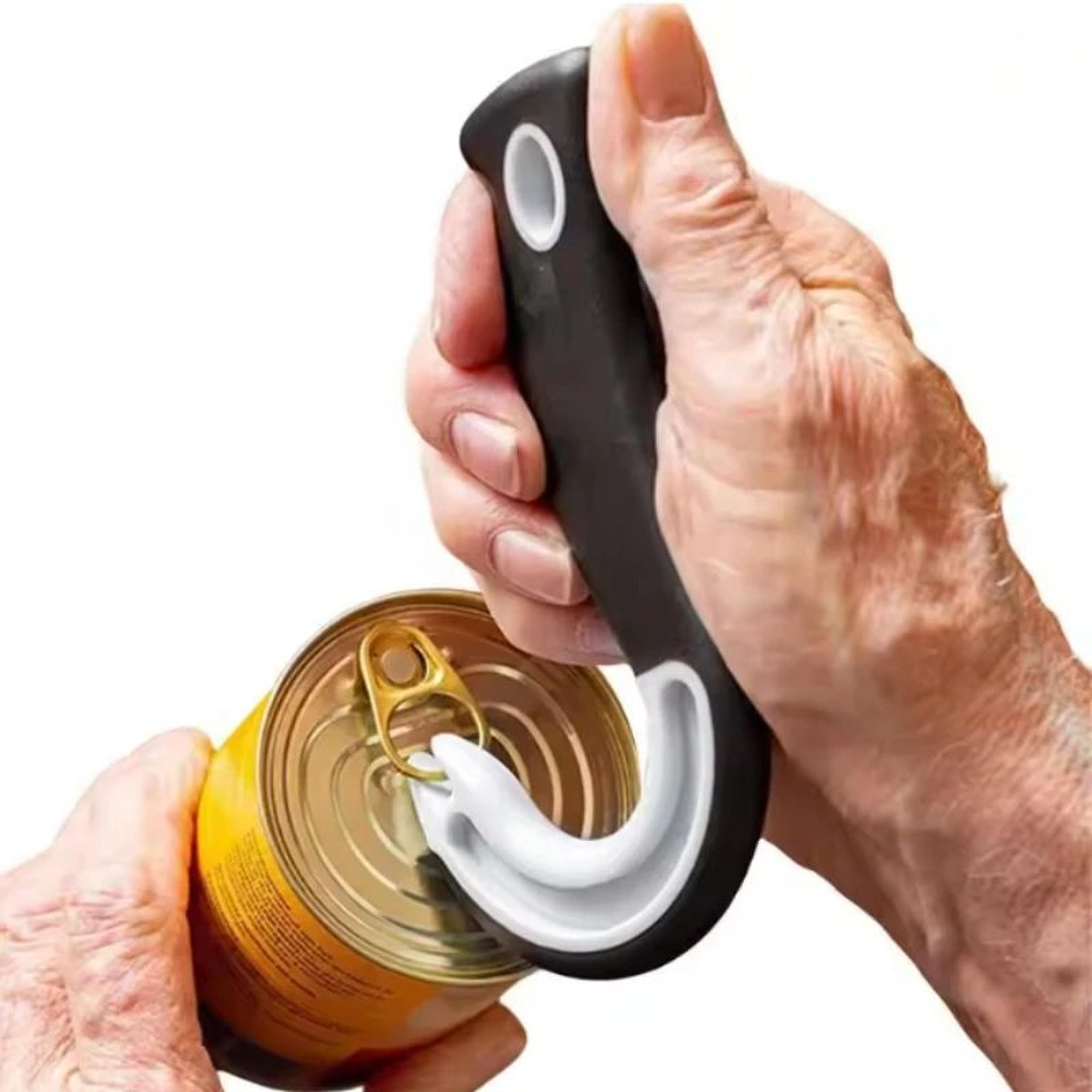 Easy Open Ring Pull Can Opener JHook Tool  NonSlip Rubber Grip Pull Tab Helper For Seniors  Weak Ha 0