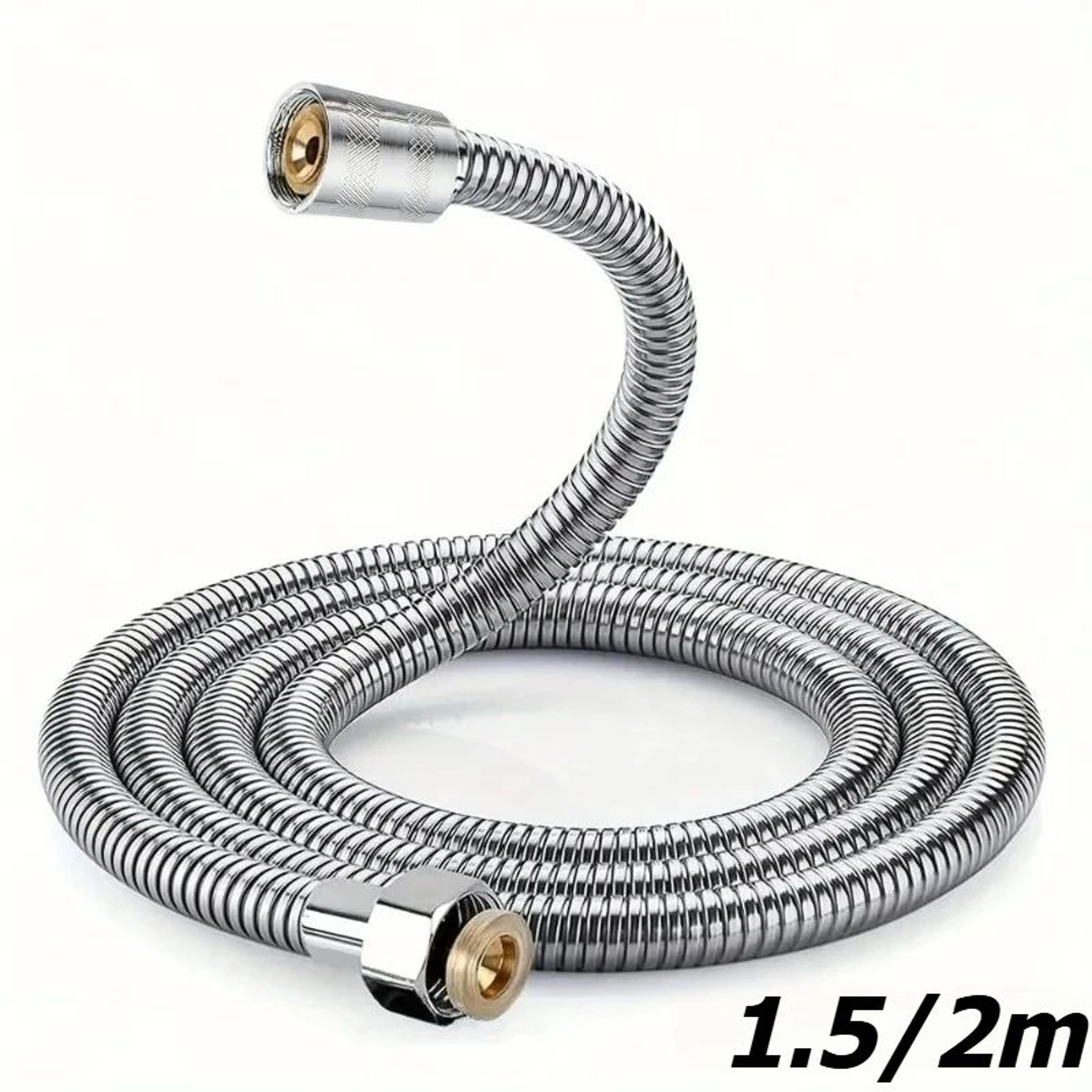 Stainless Steel Shower Hose Extension 15m Or 2m Flexible Anti Tangle Bathroom Handheld Shower Water 0