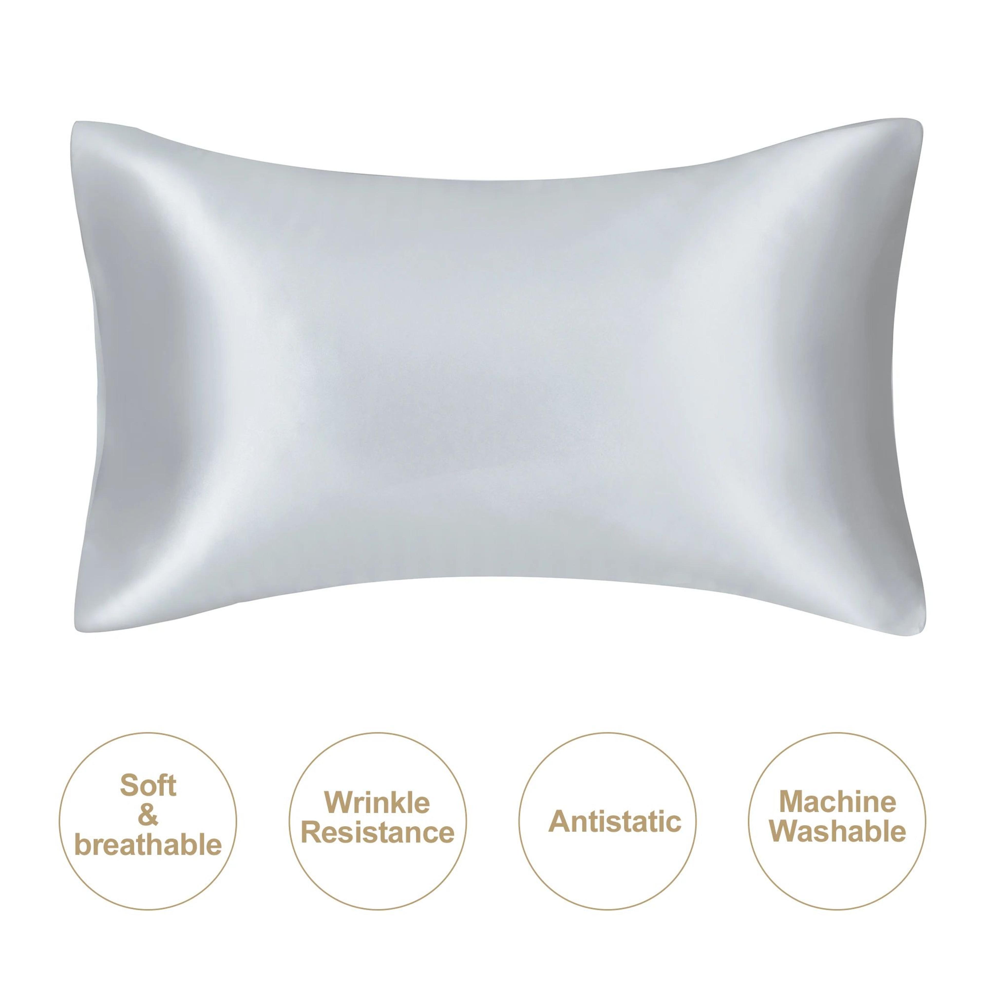 Silky Satin Pillowcase For Hair And Skin Soft Mulberry Style Pillow Case Standard Queen King Wrinkl 13